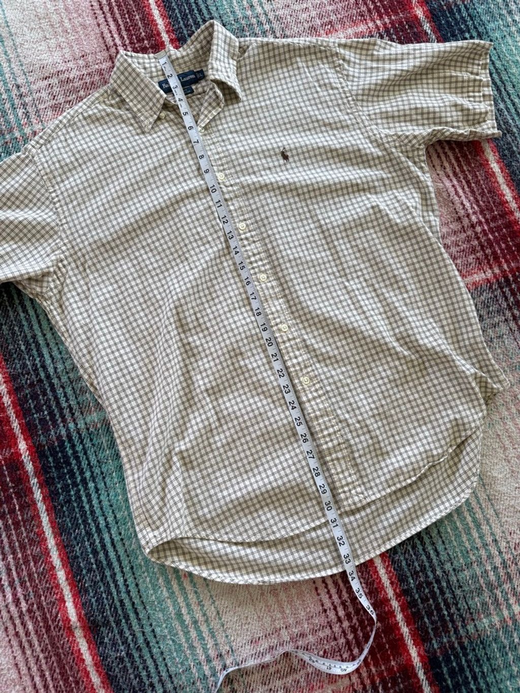 Ralph Lauren Ralph Lauren Casual Button Down Shirt L Beige Brown Plaid Size US L / EU 52-54 / 3 - 7 Thumbnail