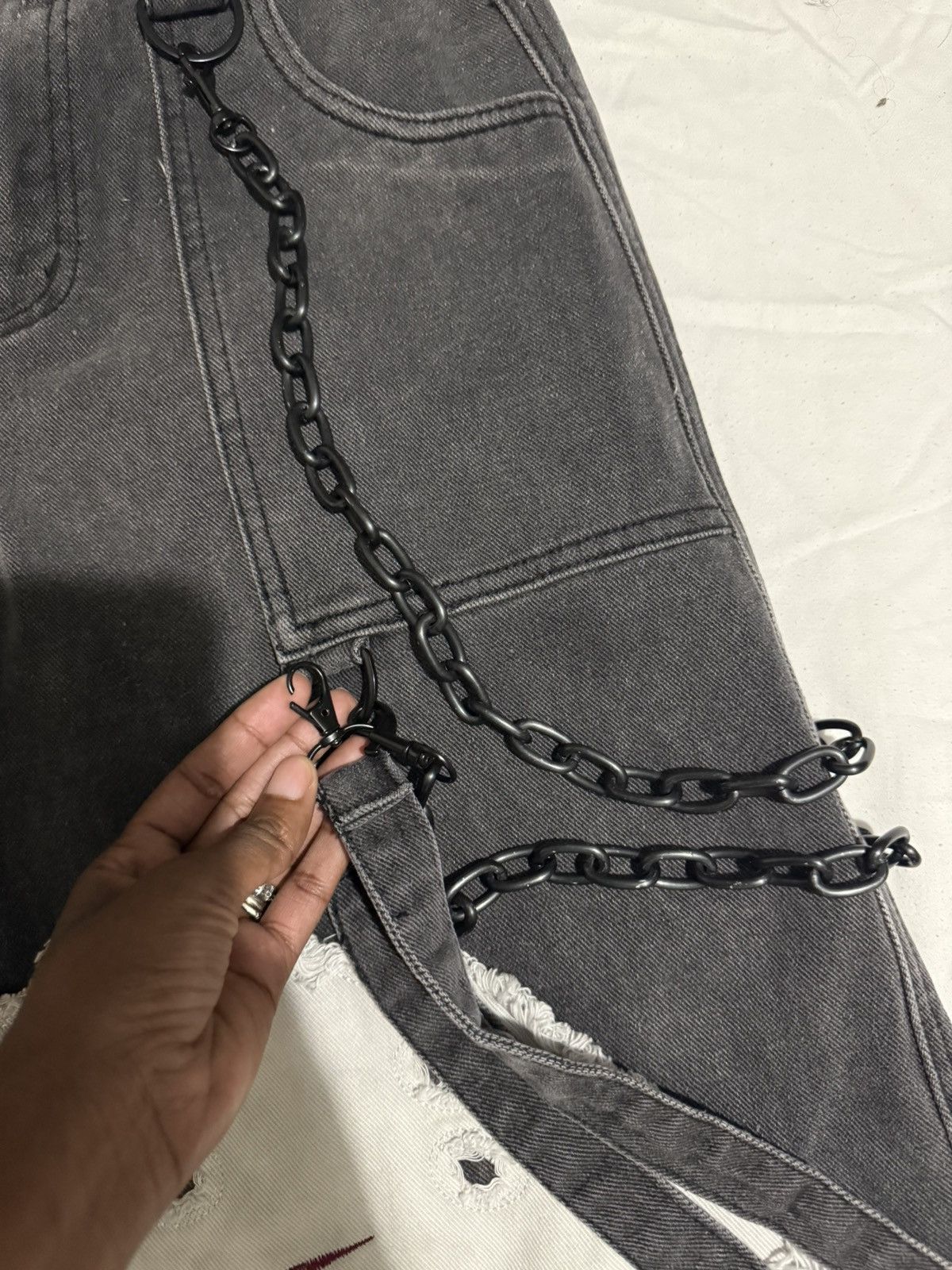 Dolls Kill Dolls Kill x WB Horror Vile Voorhees Baggy Jeans Size 26" / US 2 / IT 38 - 5 Thumbnail