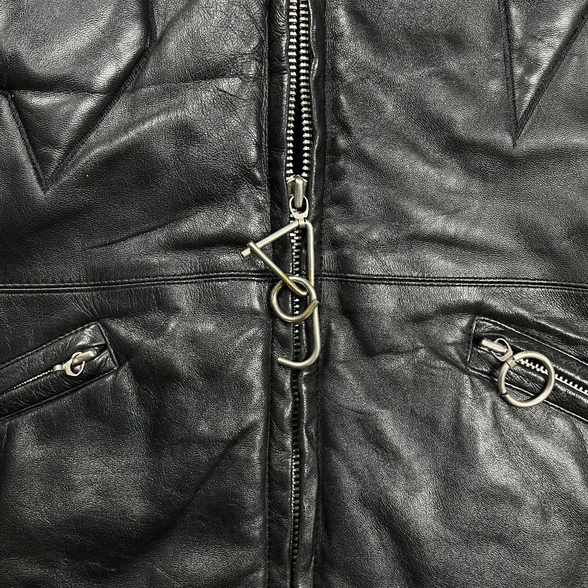 Issey Miyake Archive Vintage 80s Issey miyake star leather jacket