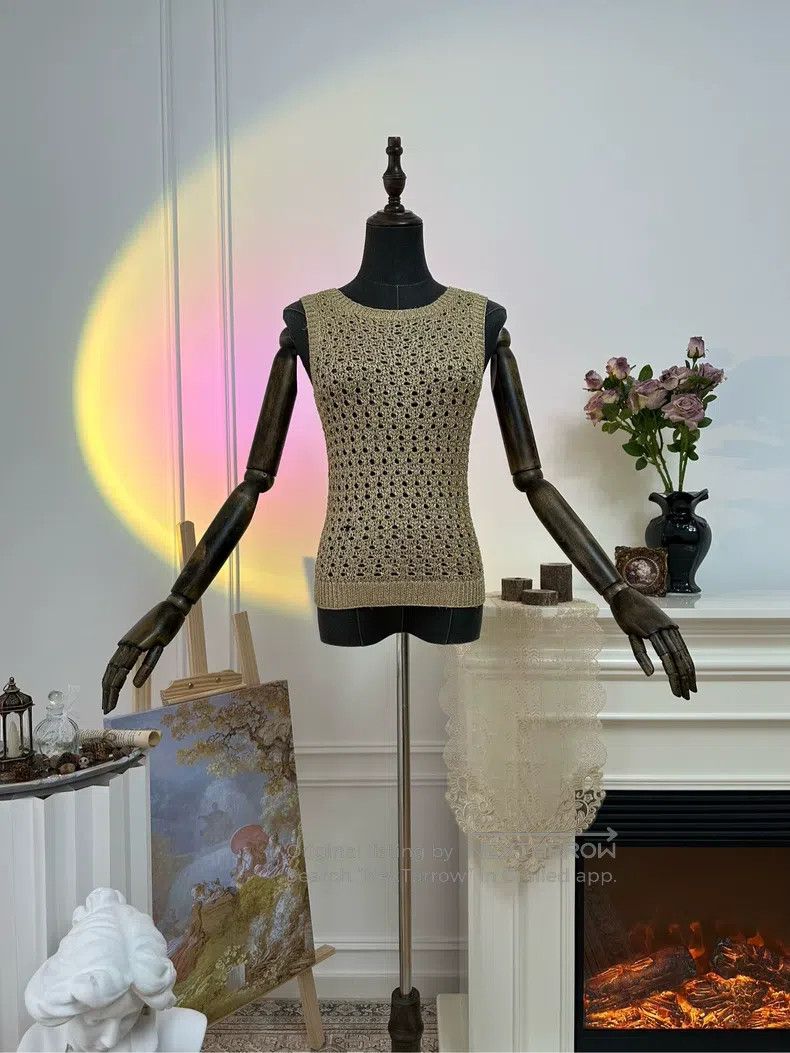 Dior Dior Little Bee CD embroidery hollow gold vest Size XS / US 0-2 / IT 36-38 - 2 Thumbnail