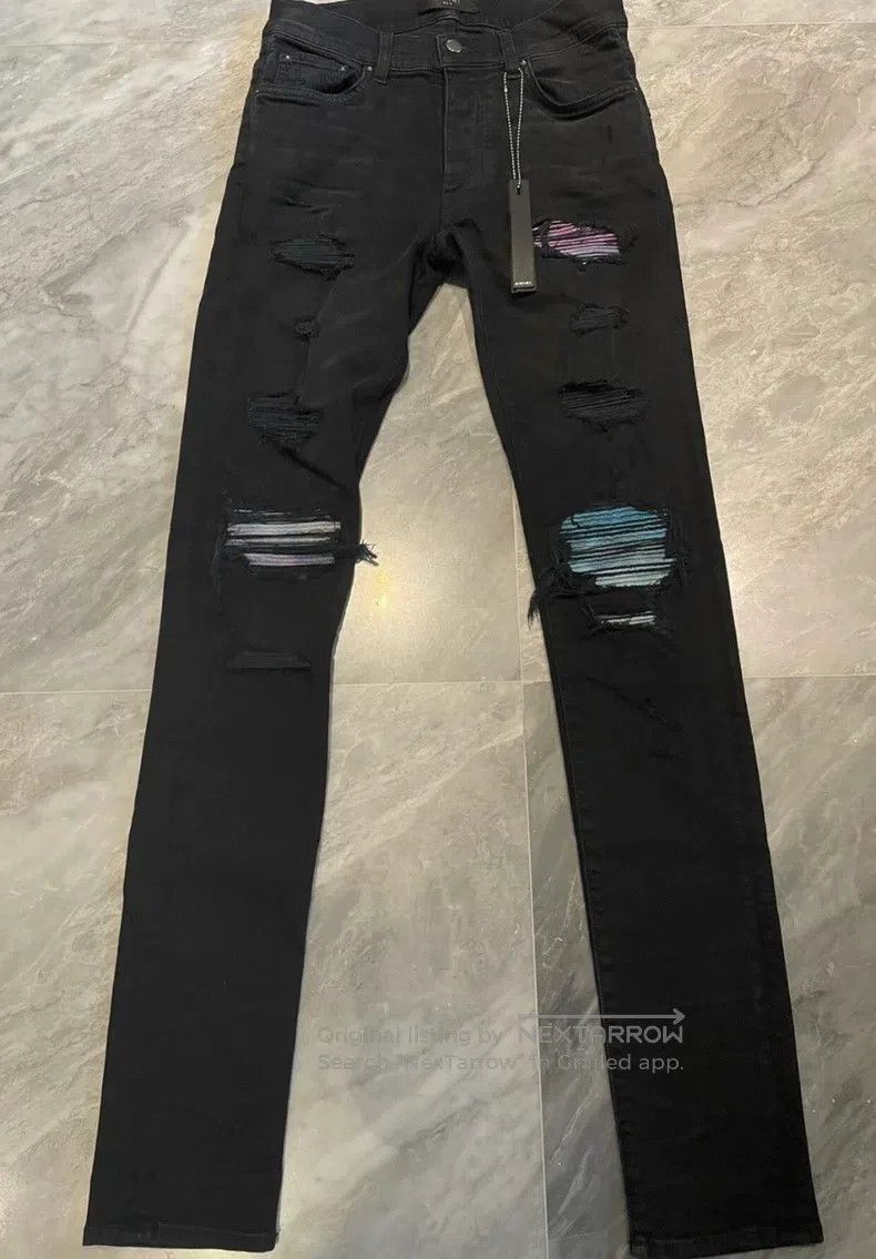 Amiri Amiri Classic Colorful Patchwork Black Bull Size US 30 / EU 46 - 1 Thumbnail