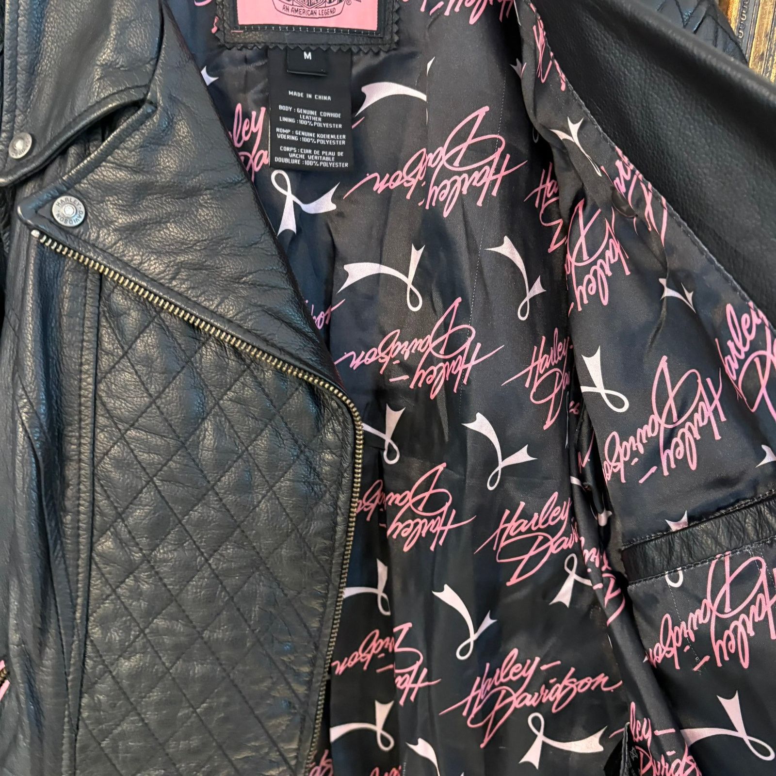 Harley Davidson Harley Davidson Pink Label Swarovski Leather Biker Jacket Size M / US 6-8 / IT 42-44 - 10 Thumbnail