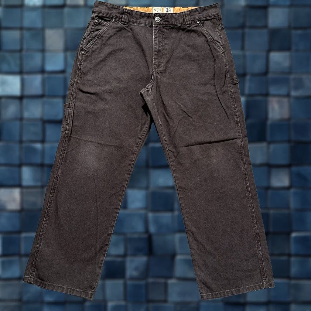 Vintage RedHead Pants Mens 38x30 Brown Canvas Carpenter Workwear Casual Zip Flat Front Regular Fit 612RHF19-7533P READ Size US 38 / EU 54 - 1 Thumbnail