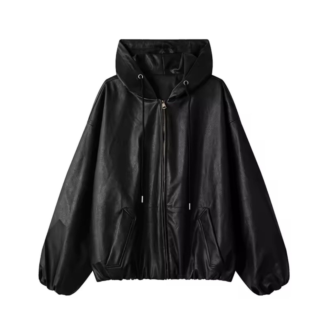Other Retro Y2k PU Leather Black Oversized Loose Jacket Size US L / EU 52-54 / 3 - 3 Thumbnail