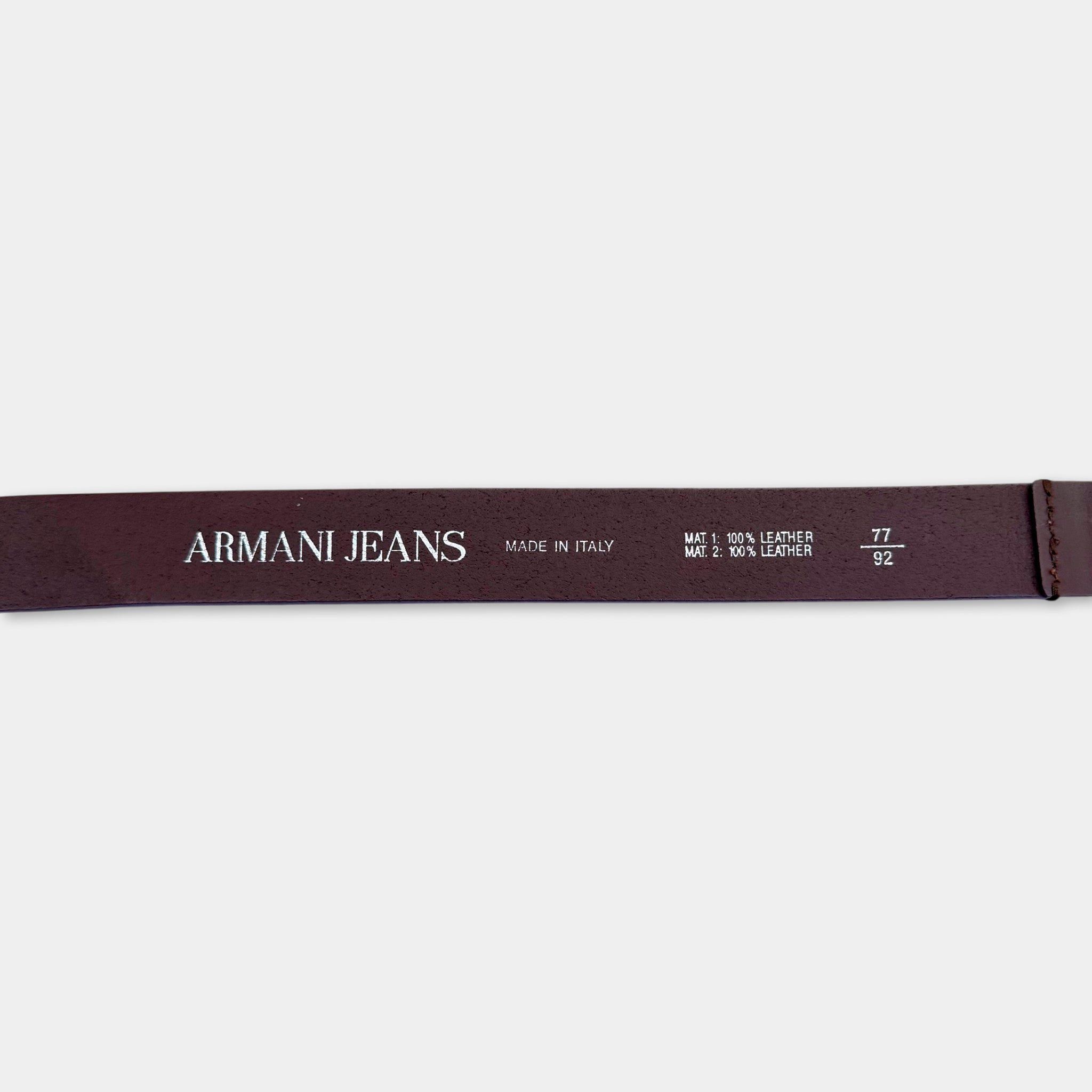 Armani Armani Jeans Brown Suede Studded Belt Size ONE SIZE - 4 Thumbnail