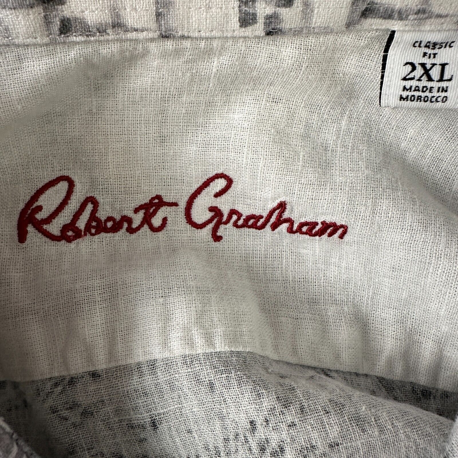 Robert Graham Robert Graham Shirt Men’s 2XL XXL Geometric Gray Button Up Size US XXL / EU 58 / 5 - 7 Thumbnail