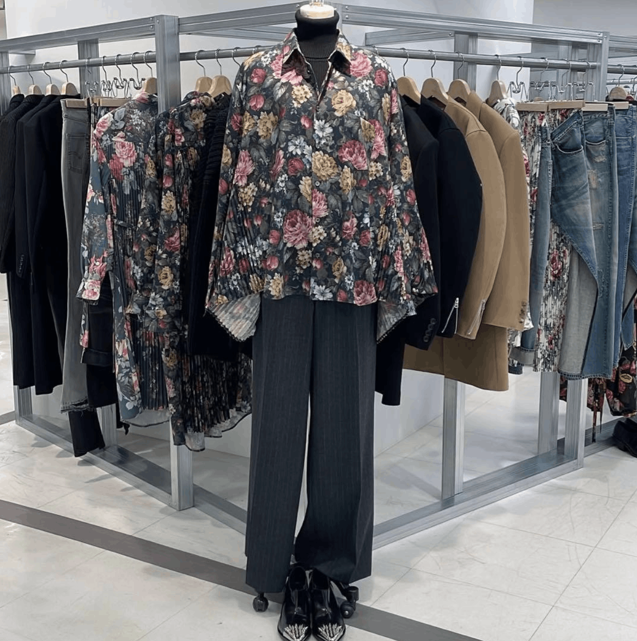 Junya Watanabe JUNYA WATANABE COMME des GARCONS Floral Print Button Blouse Size S / US 4 / IT 40 - 6 Thumbnail