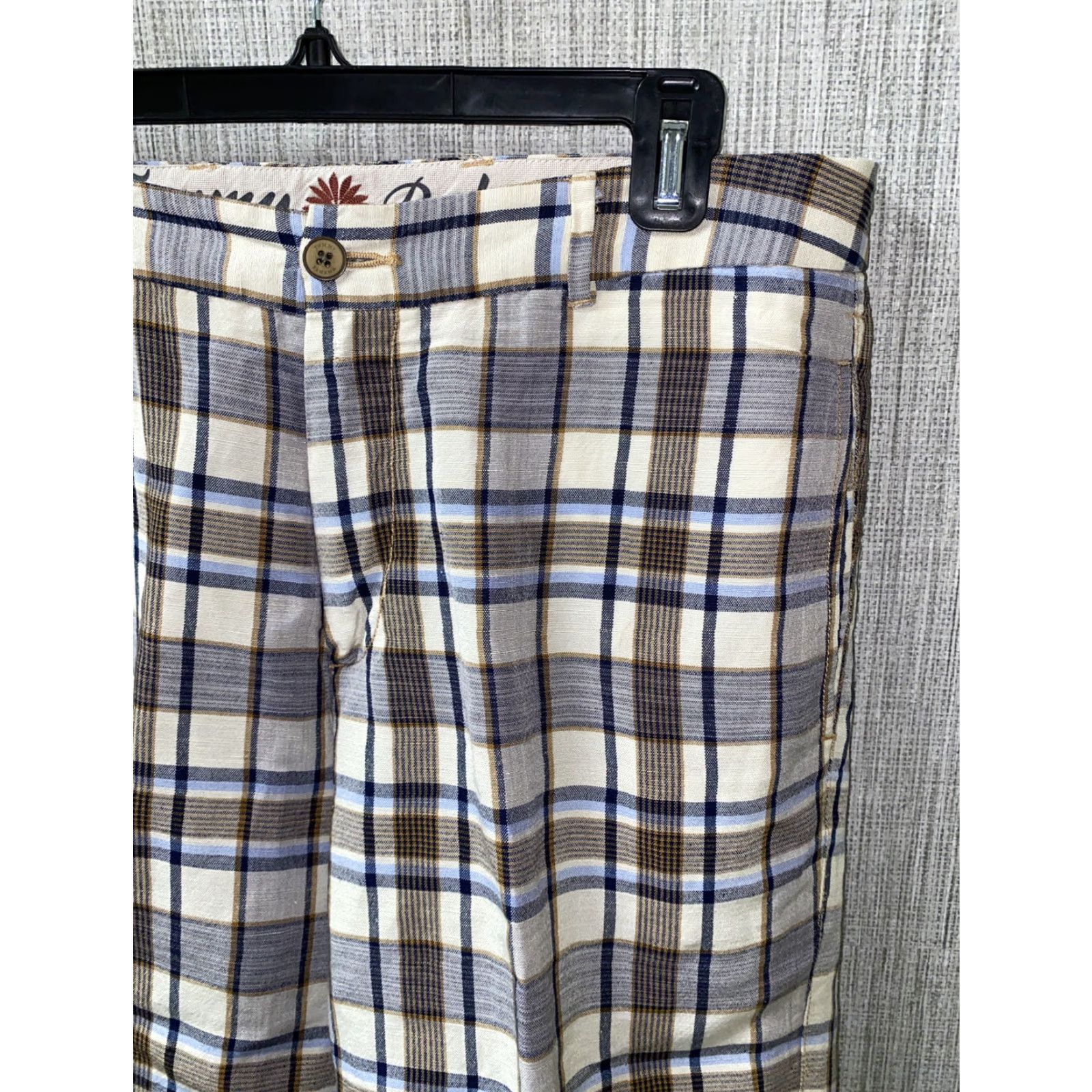 Tommy Bahama Tommy Bahama Golf Shorts Men - Linen/Tencel Plaid, Multicolor, Size 32, Regular Fit, Casual Menswear Size US 32 / EU 48 - 2 Thumbnail