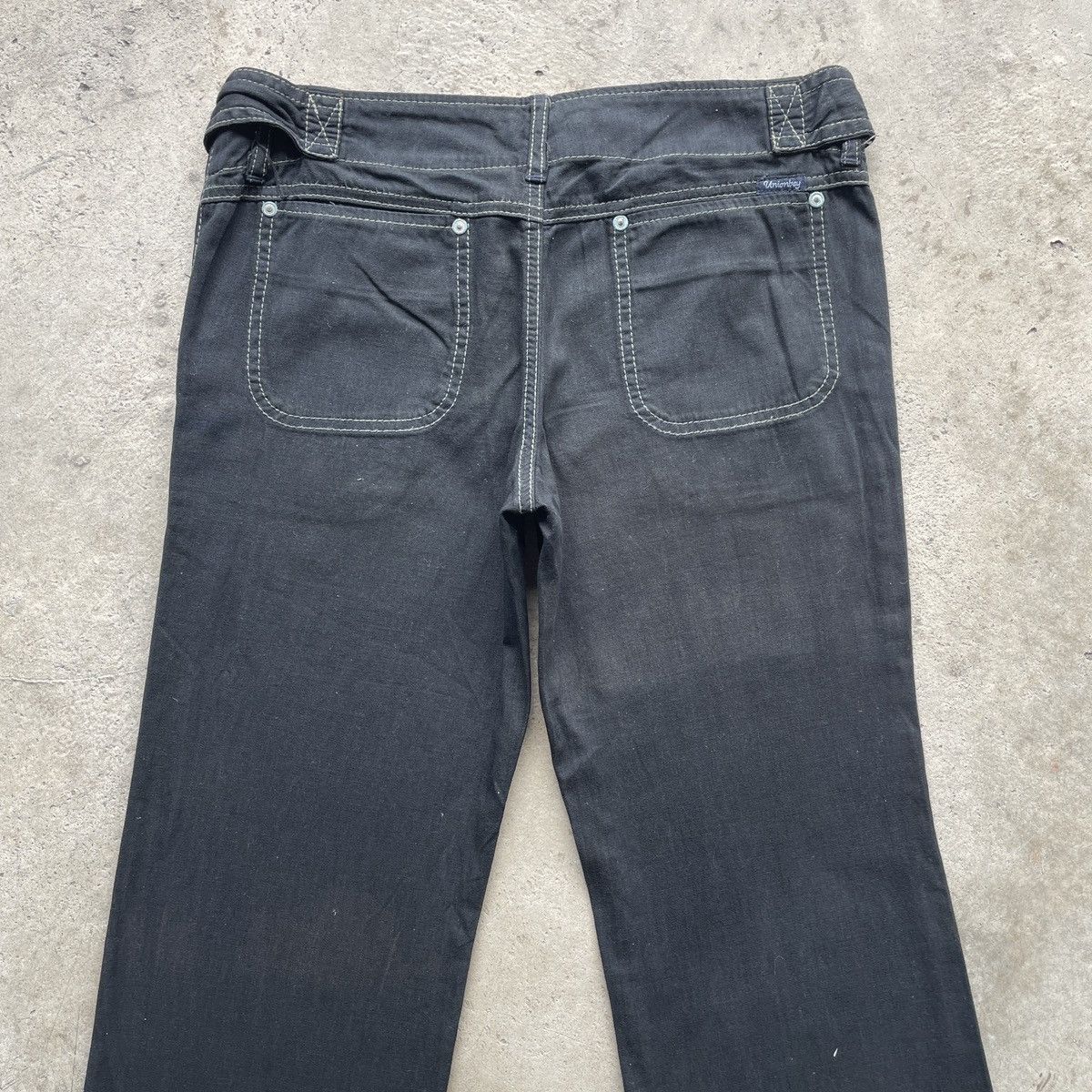 Japanese Brand Vintage UnionBay Japan Black FLARE Trousers Casual Pants Size US 31 - 9 Thumbnail