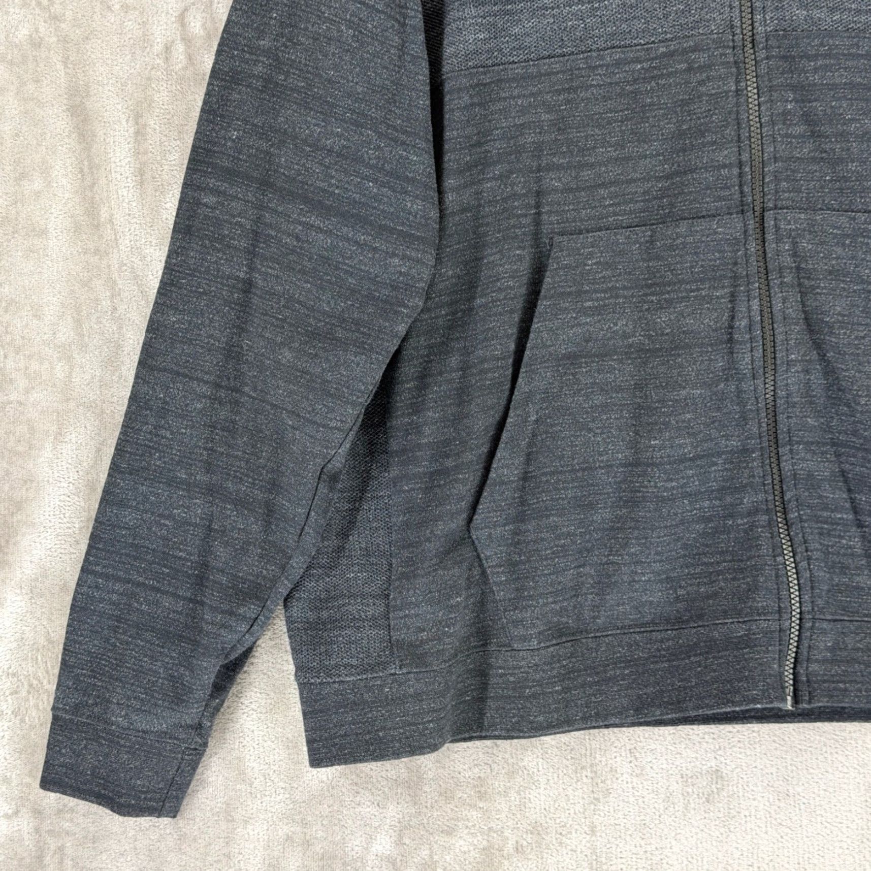 Nike Nike Sportswear Full Zip Hoodie Mens 2XL Charcoal Black Heathered Logo Zipper Pockets All Seasons Size US XXL / EU 58 / 5 - 3 Thumbnail