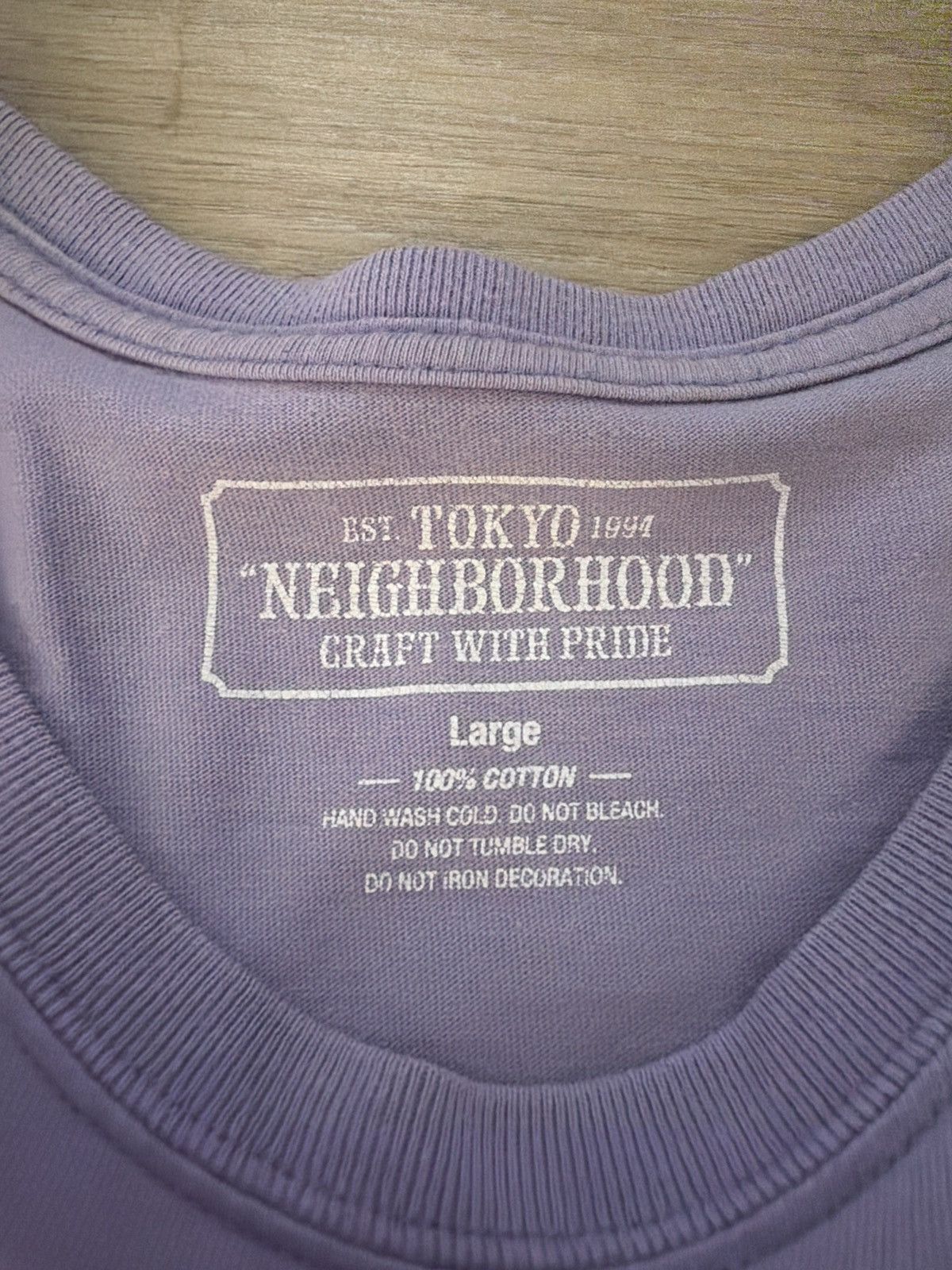 Neighborhood Neighborhood Lilac Logo T-Shirt Size US L / EU 52-54 / 3 - 3 Thumbnail