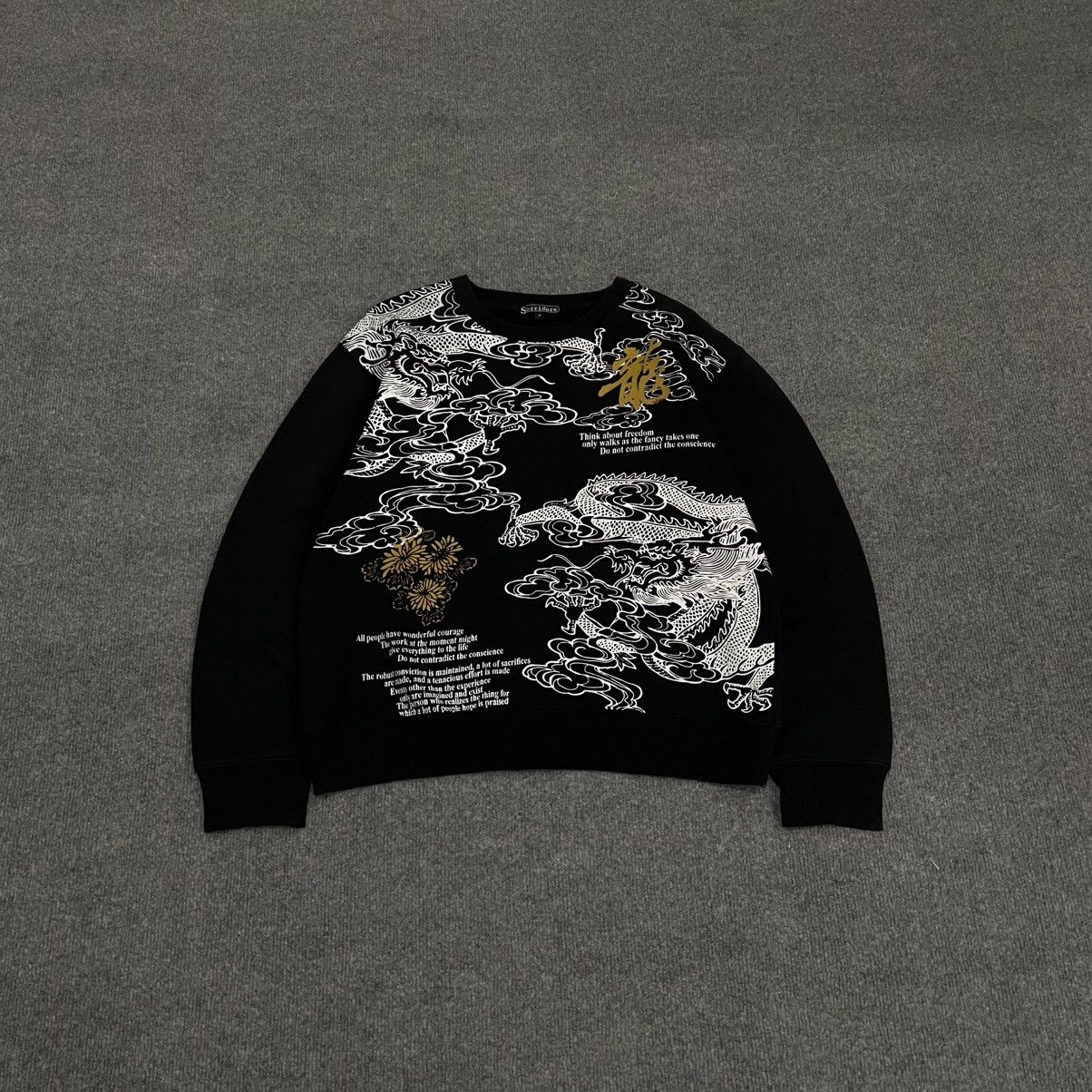 Karakuri Tamashii Japanese Sorridere Sweatshirt Dragon Design Sukajan Style Size US M / EU 48-50 / 2 - 1 Thumbnail
