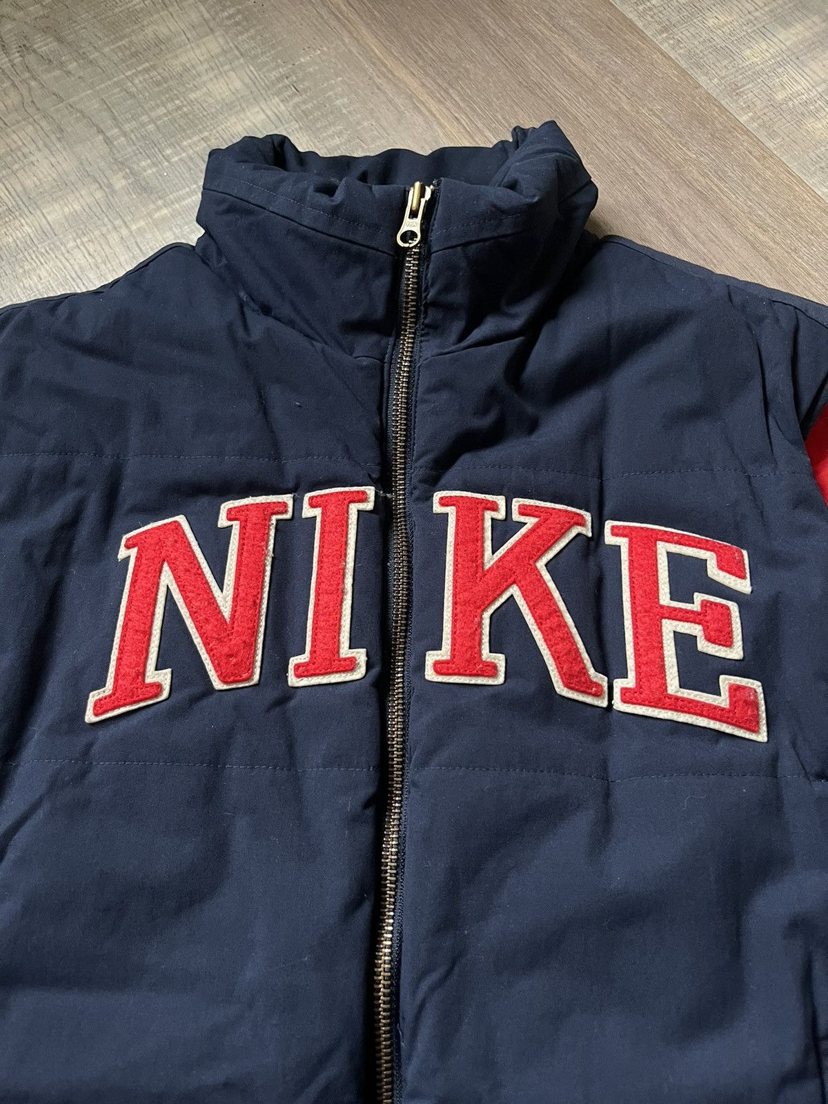 Nike × Vintage Nike Vintage Big Logo Nylon 90s Puffer Down Vest Y2K Drill Size US S / EU 44-46 / 1 - 3 Thumbnail