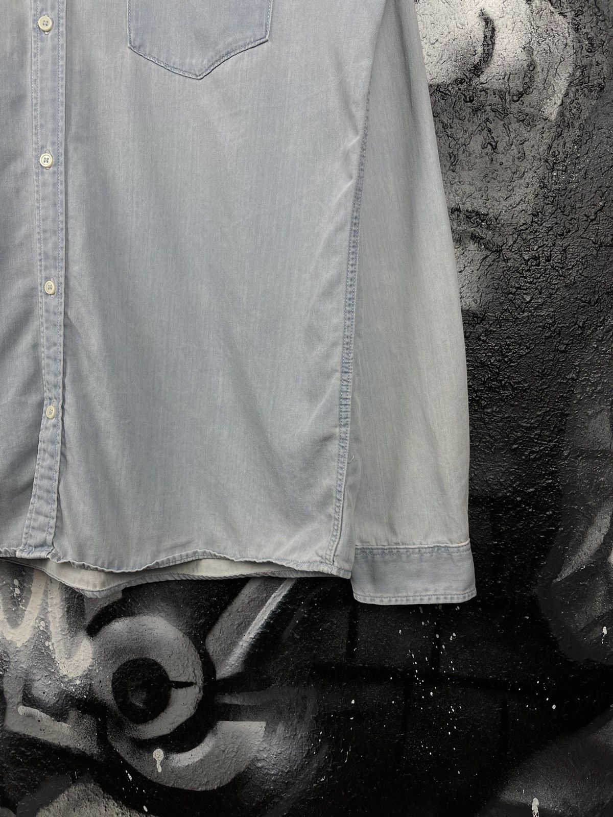 Cos × Designer COS Washed Blue Designed Shirt Button Up Men’s Size L Size US L / EU 52-54 / 3 - 6 Thumbnail