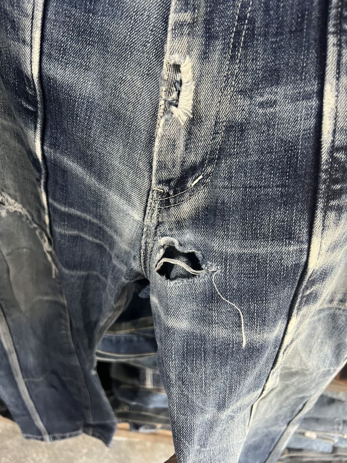 Japanese Brand 🔥Rare Gemstone Kapital Style Distressed Denim Size US 34 / EU 50 - 11 Thumbnail