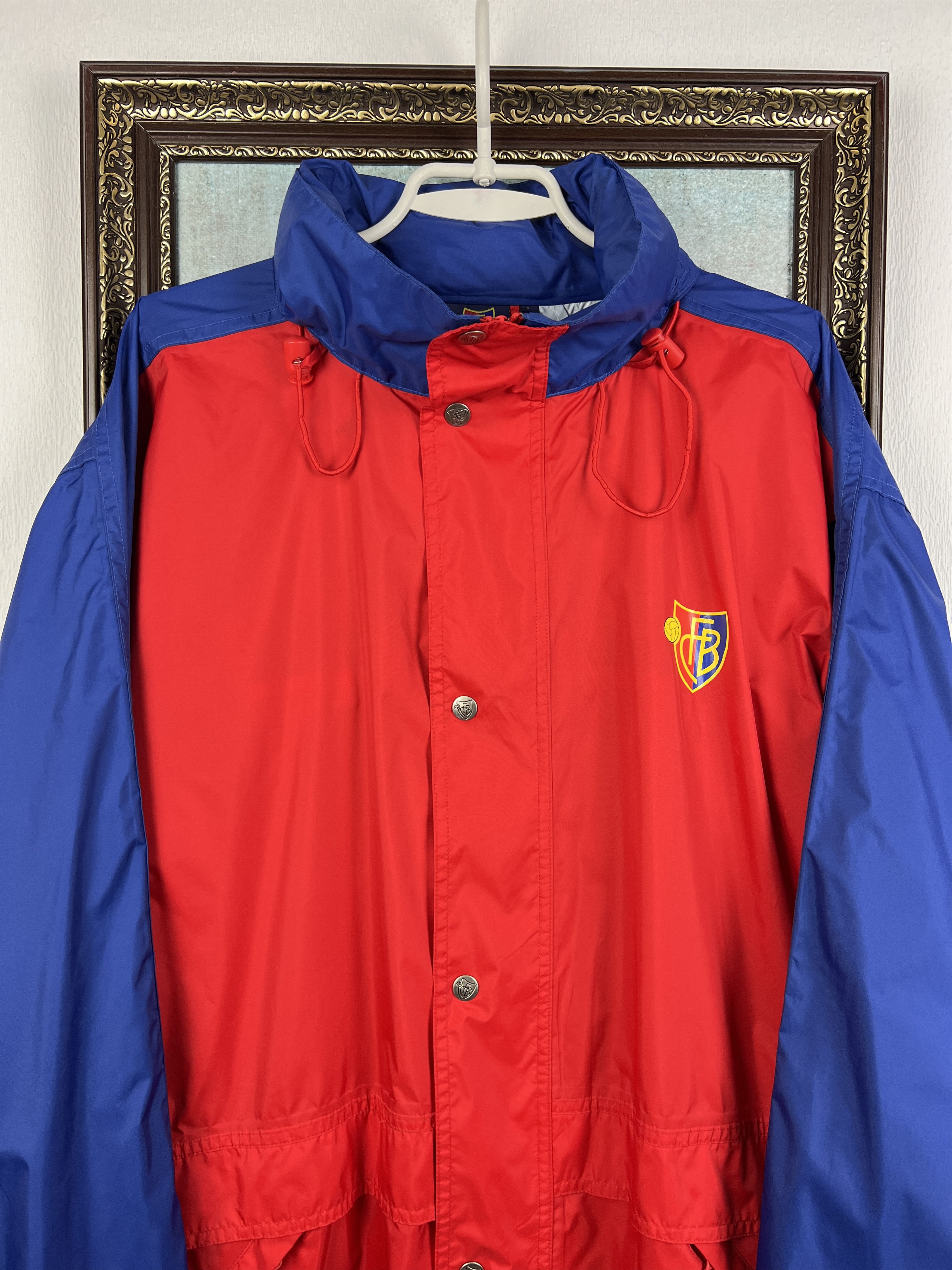 Vintage Basel Football Jacket Soccer Hooded Windbreaker Track Top Size US L / EU 52-54 / 3 - 2 Thumbnail