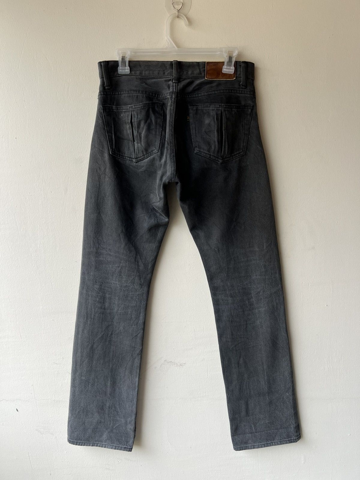 Vintage Celt&Cobra Japan Faded Mud Black Denim Selvedge Jeans Size US 29 - 3 Thumbnail