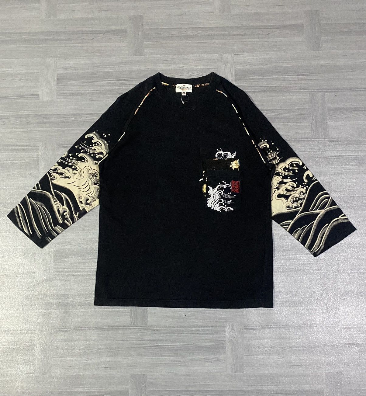 Japanese Brand Karakuridama Koi Embroidered Long Sleeve Size US M / EU 48-50 / 2 - 8 Thumbnail