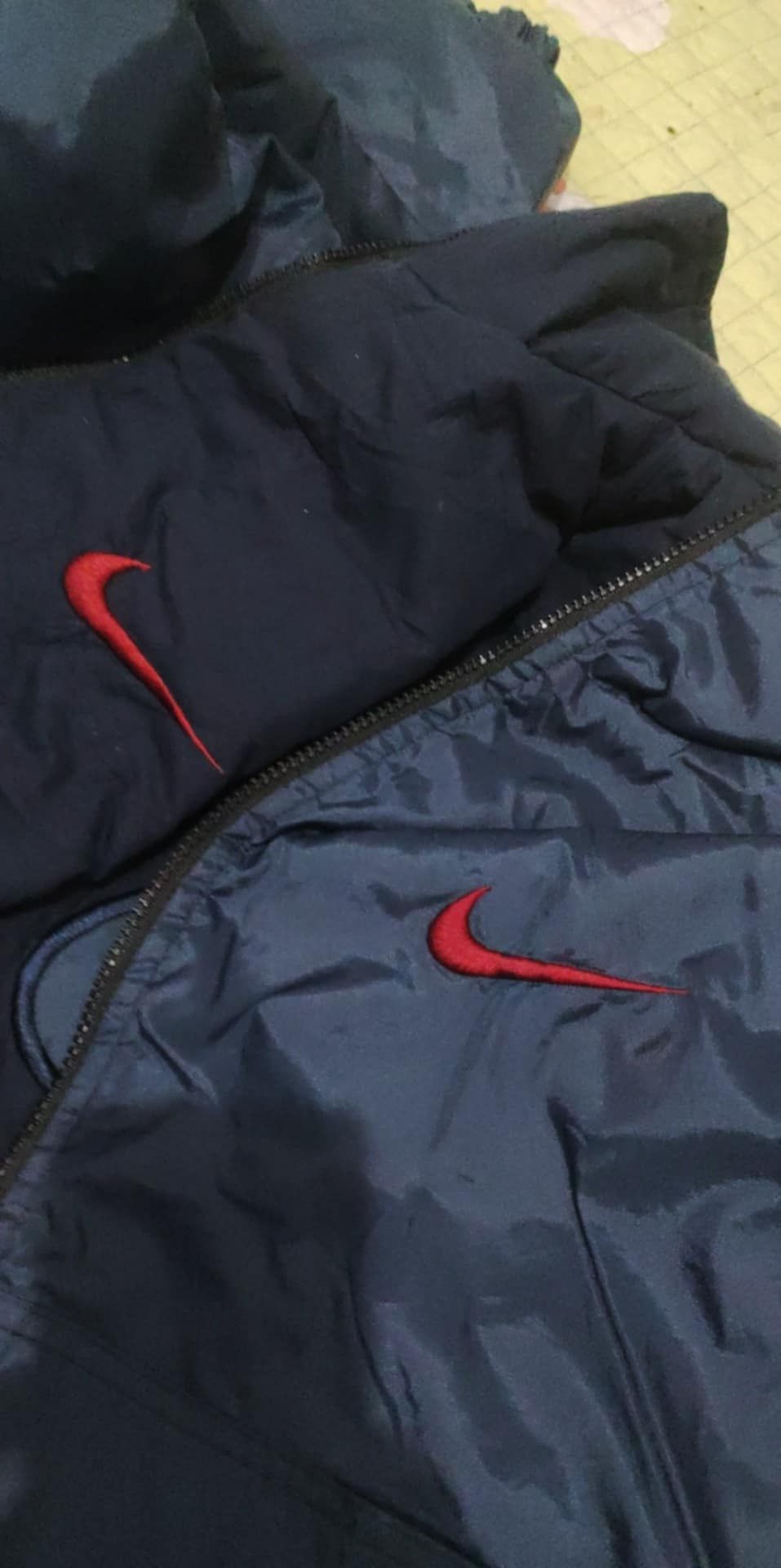 Nike × Vintage 90s reversible quilted Nike big logo Size US M / EU 48-50 / 2 - 8 Thumbnail