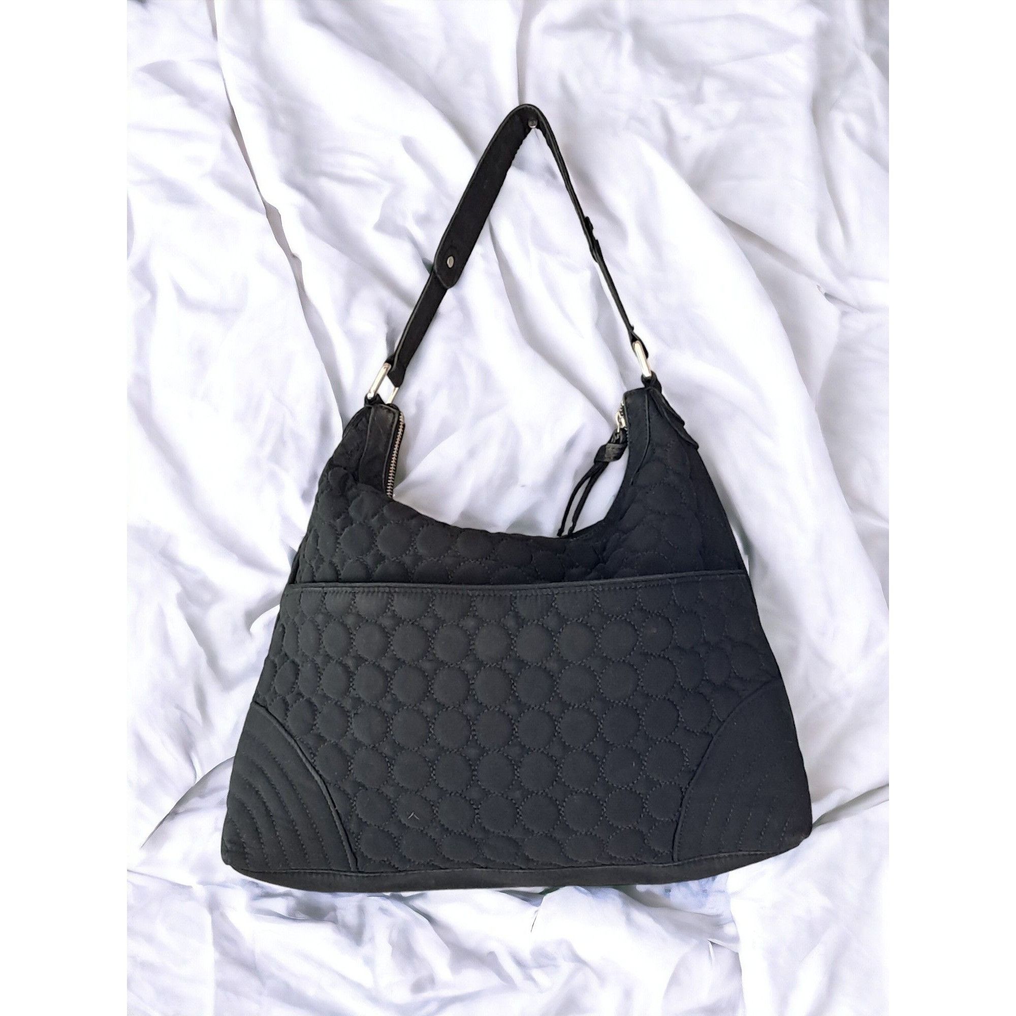 Vera Bradley Vera Bradley Black Quilted Shoulder Tote Bag Size ONE SIZE - 2 Thumbnail