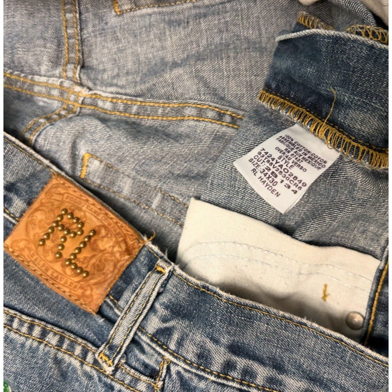 Polo Ralph Lauren VINTAGE Polo Ralph Lauren Jeans RL Hayden Relaxed Straight Mens 34 X 30 Denim Blue 90s Preppy Grunge Hip Hop USA Cowboy Y2K Punk USA Mens Size US S / EU 44-46 / 1 - 4 Thumbnail