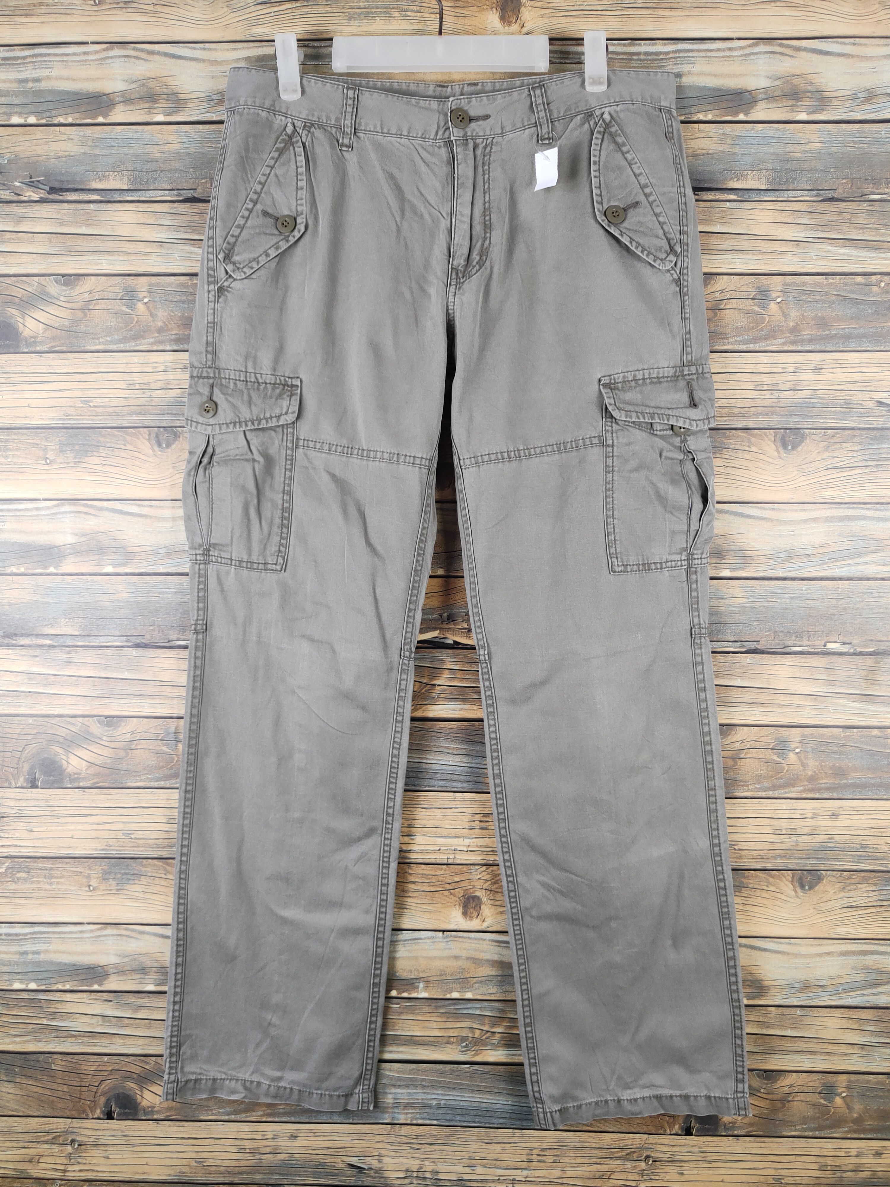 Uniqlo DL Uniqlo Olive Faded Multipocket Tactical Cargo Pants #1329 Size US 30 / EU 46 - 1 Thumbnail