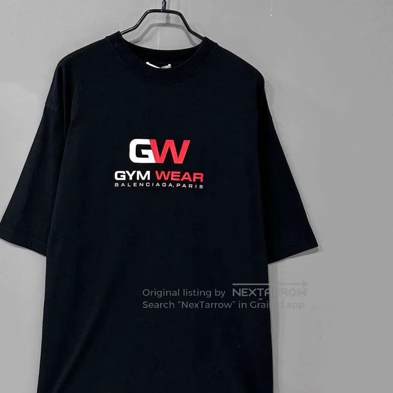 Balenciaga Balenciaga Black Embroidered GW Short Sleeve T-Shirt Size US S / EU 44-46 / 1 - 2 Thumbnail