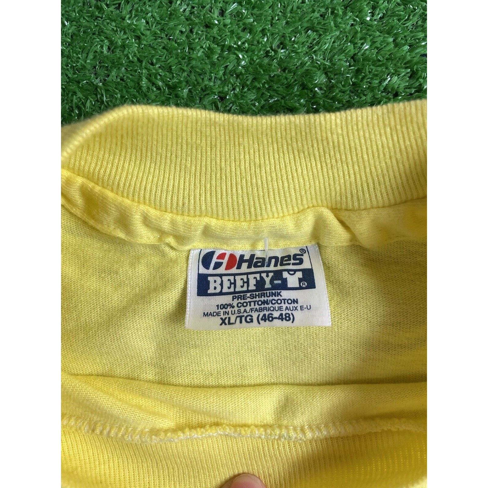Vintage Vintage 80s Mr Peanut Munch XL Yellow Snack Shirt USA Made Size US XL / EU 56 / 4 - 4 Thumbnail