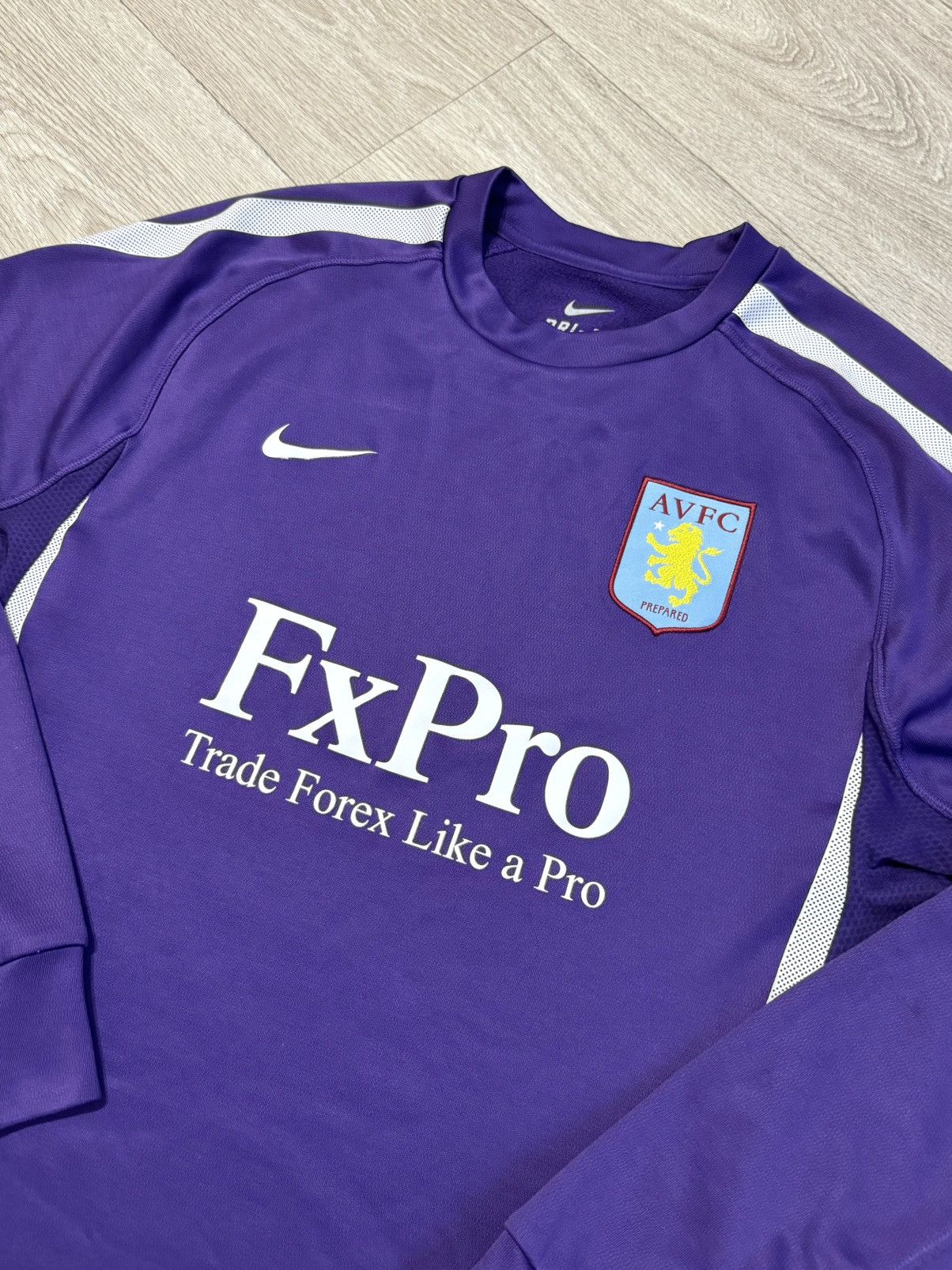 Nike 🔷Vintage Nike Aston Villa 2010/11 Track Sweatshirt🔷 Size US L / EU 52-54 / 3 - 4 Thumbnail