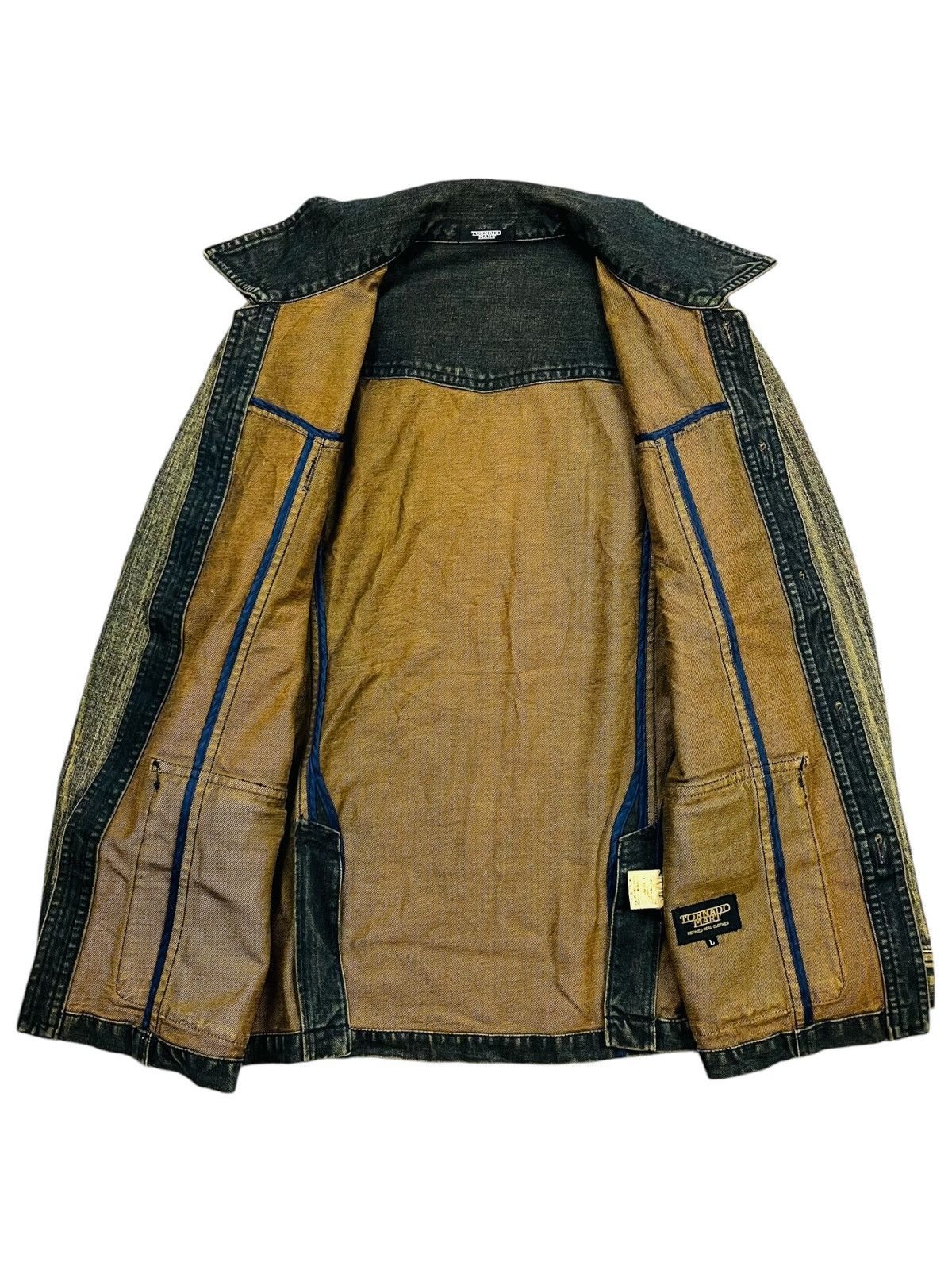 If Six Was Nine 2000s Tornado Mart - Extreme Mud Wash Denim Jacket Size US L / EU 52-54 / 3 - 2 Thumbnail