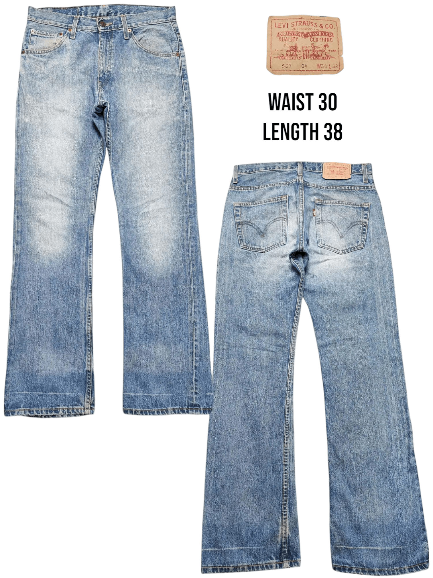 Levi's Levis 507 Flare Distressed Vintage Denim Size US 30 / EU 46 - 15 Thumbnail