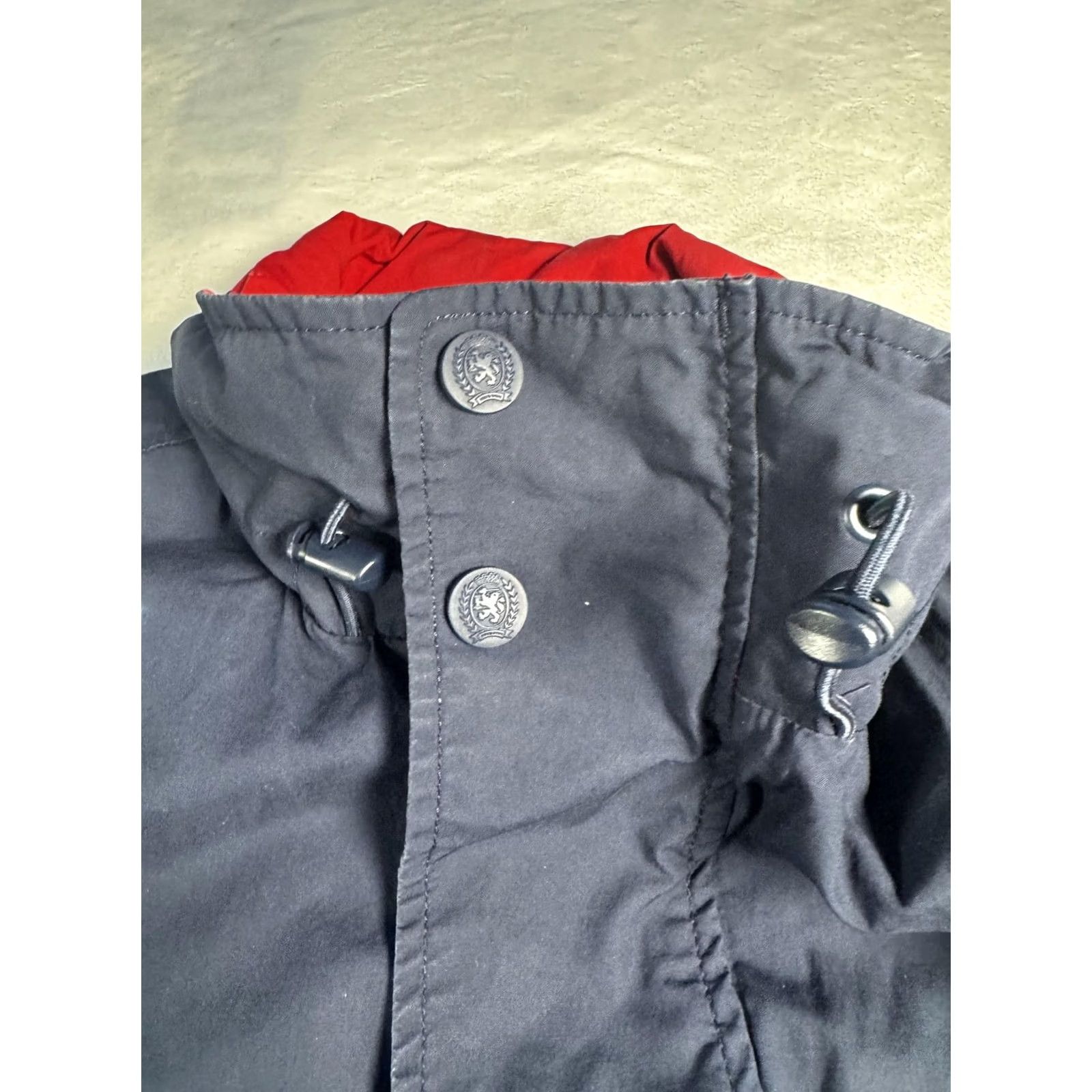 Tommy Hilfiger VINTAGE Tommy Hilfiger Jacket Mens Large Navy Blue Red Fleece Lined Windbreaker 90s Size US L / EU 52-54 / 3 - 4 Thumbnail