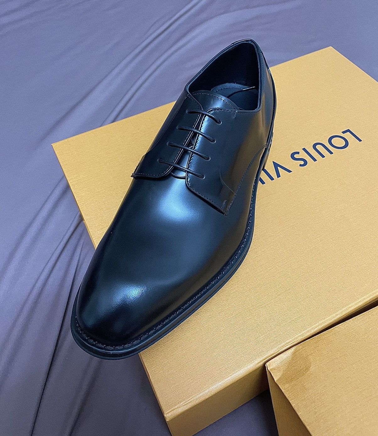 Louis Vuitton Louis Vuitton Kensington black derby shoes Size US 7 / EU 40 - 16 Thumbnail