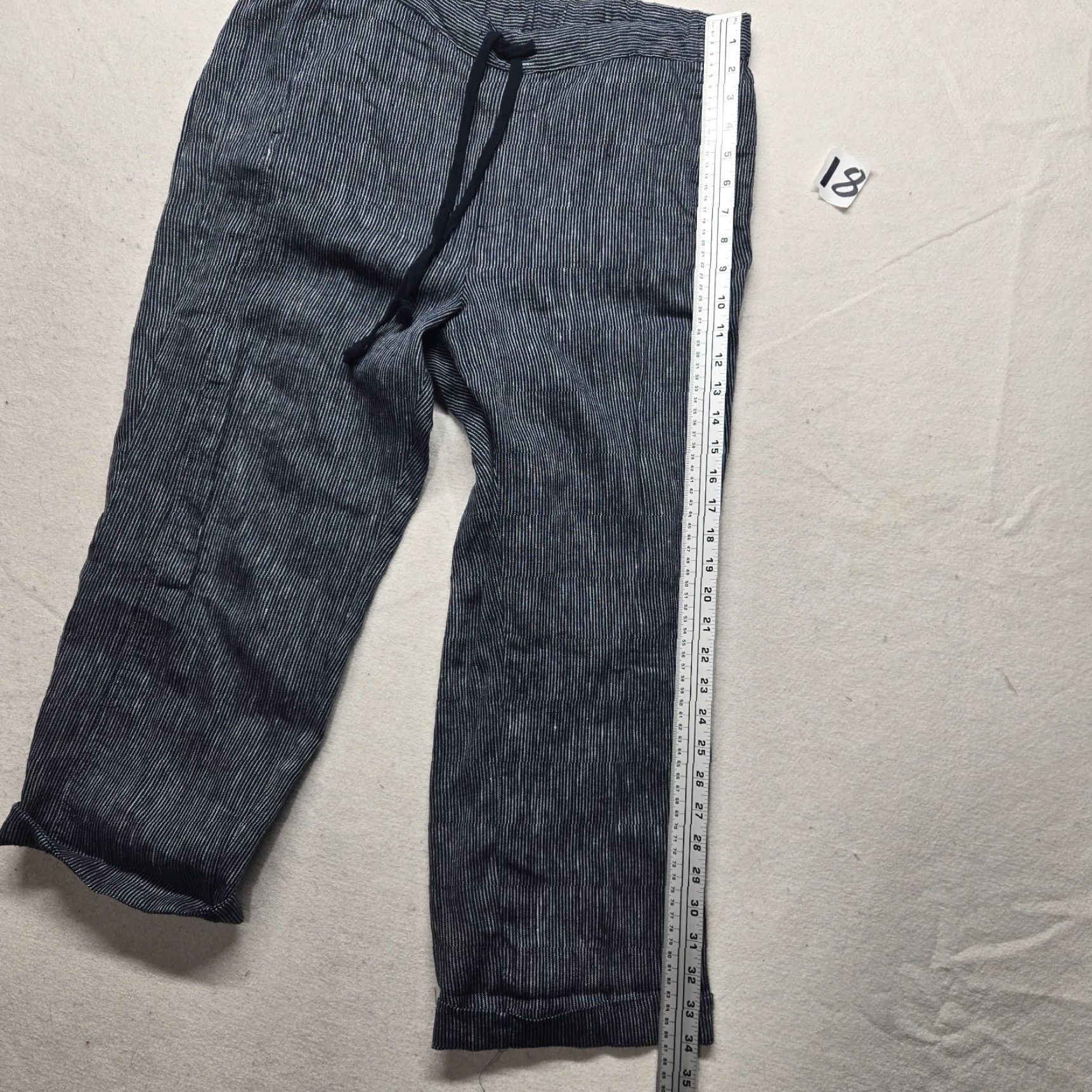 Coldwater Creek Coldwater Creek Pants Cropped Wide-Leg Black Women Adult PL Petite Linen Blend Pockets 90s Bohemian Size 36" / US 14 / IT 50 - 7 Thumbnail