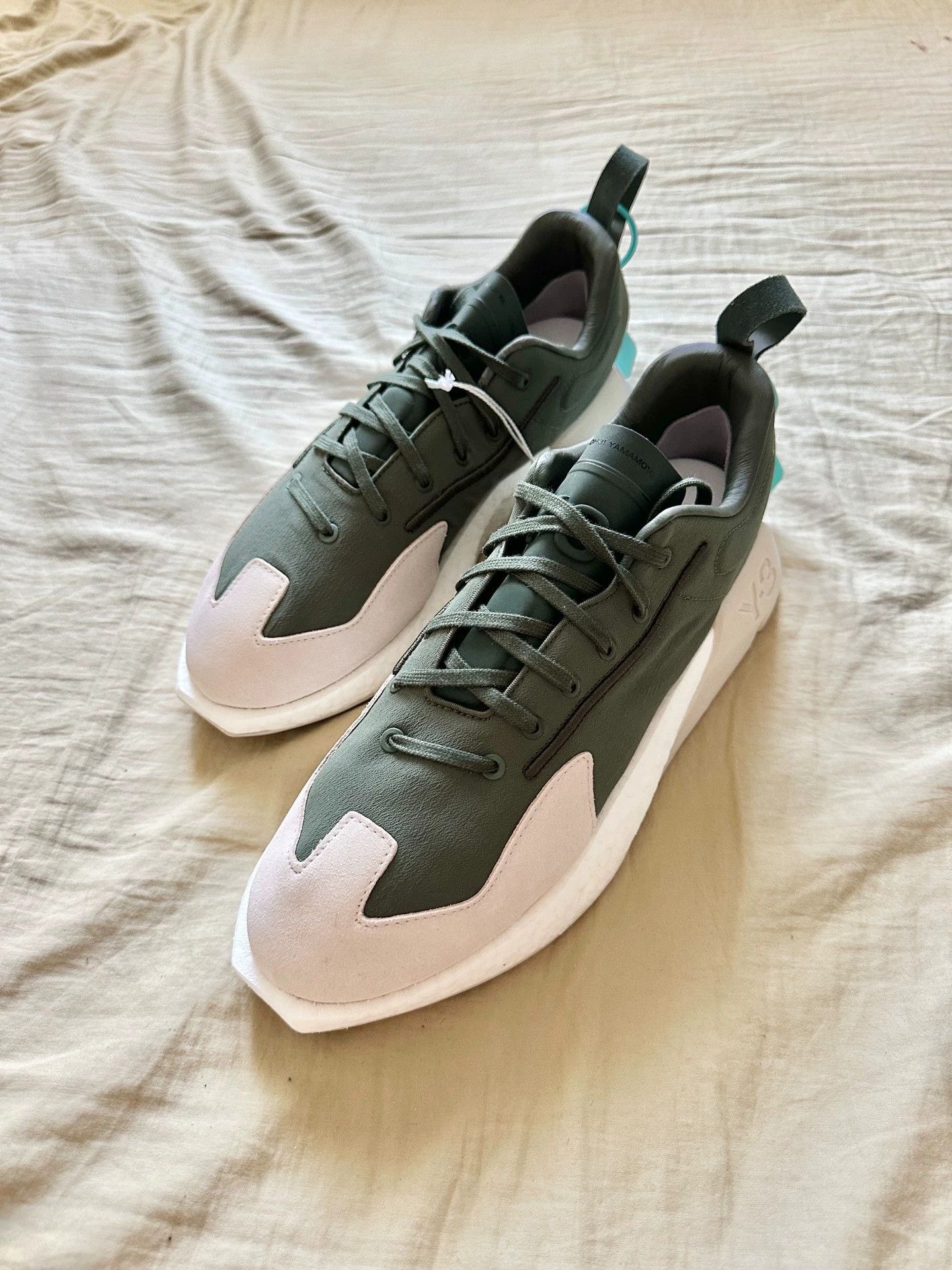 Y-3 Y-3 Orisan Low Top Running Shoes Green Unisex 43.3 Size US 9.5 / EU 42-43 - 2 Thumbnail