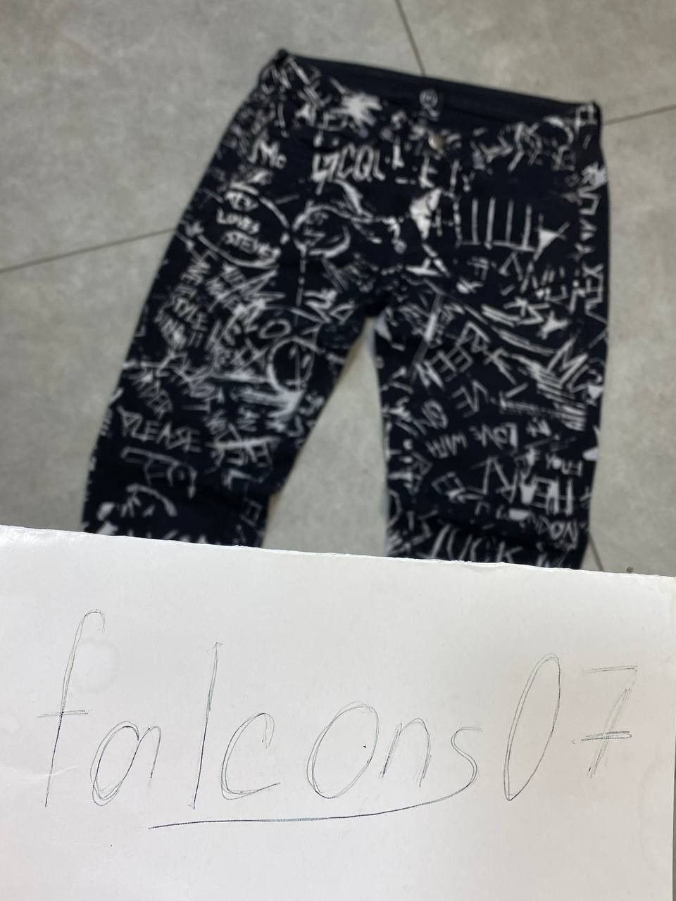 Alexander McQueen Archive Alexander McQueen Graffiti Punk Slim Pants Size US 26 / EU 42 - 3 Thumbnail