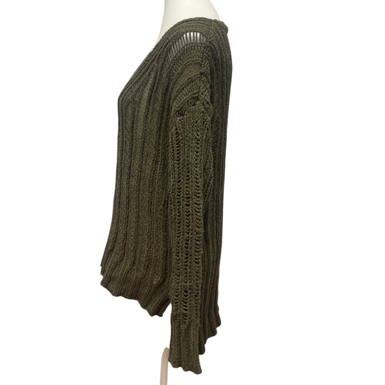 Forever 21 New Forever 21 Womens Large Deep V Neck Pullover Sweater Size L / US 10 / IT 46 - 2 Thumbnail