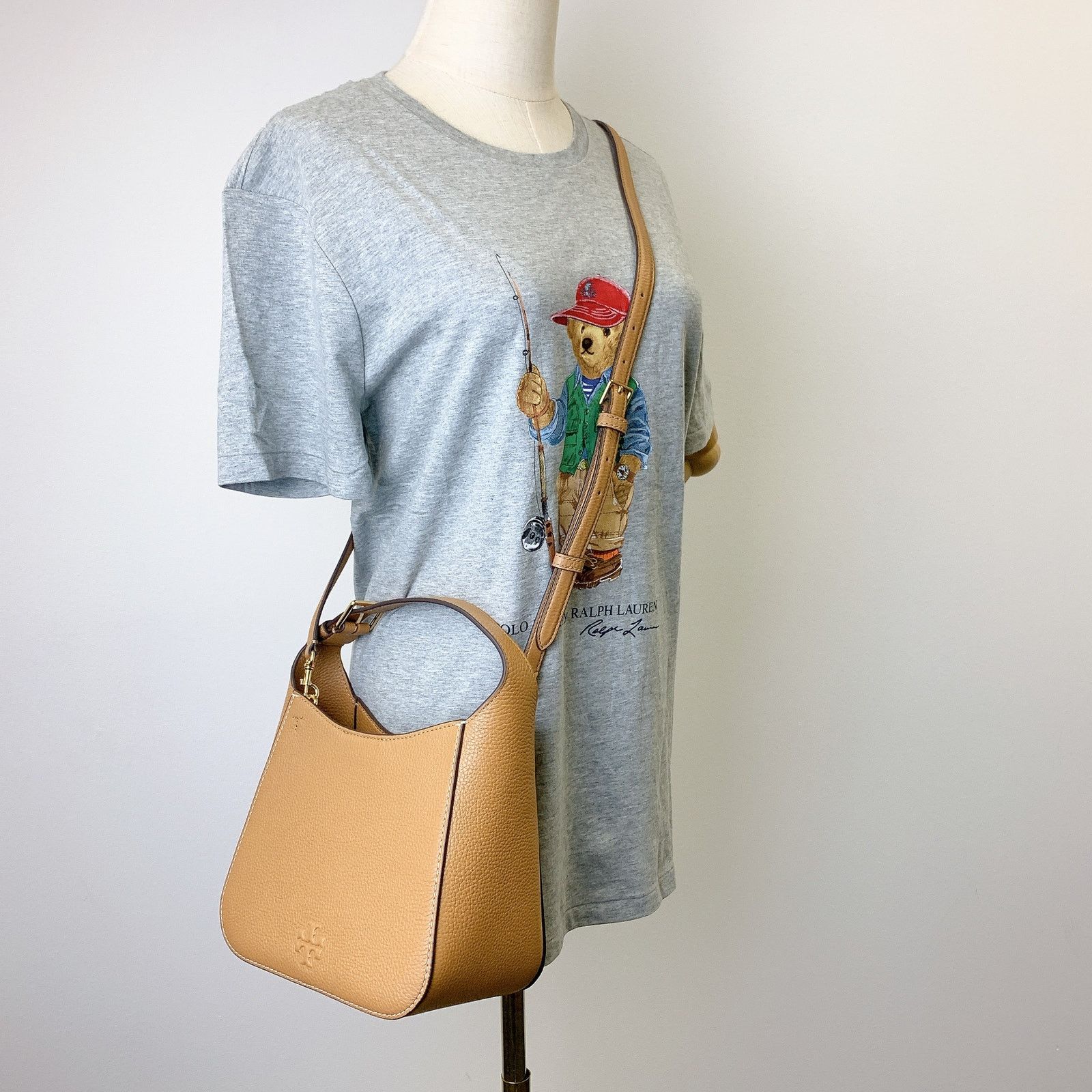 Tory Burch Tory Burch 144690 THEA Leather Small Bucket Bag TIRAMISU Size ONE SIZE - 2 Thumbnail