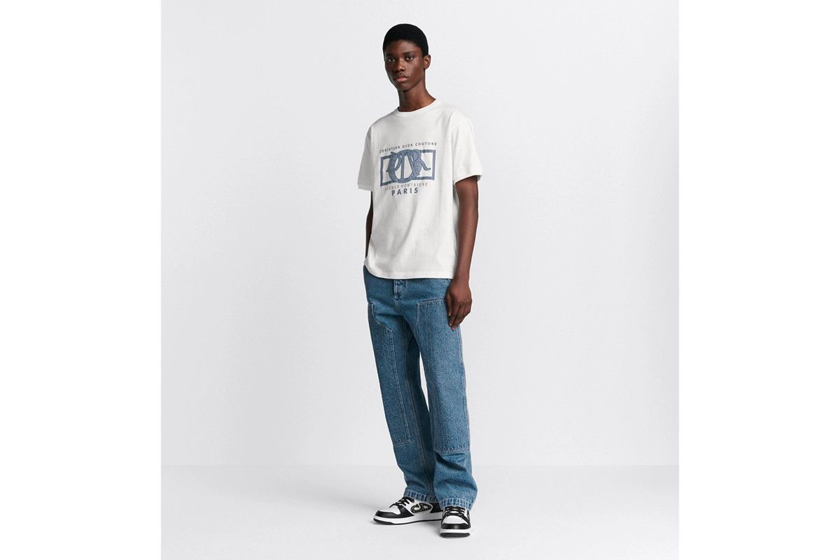 Dior o1bcso1str0226 Cannage Carpenter Jeans in Blue Size US 30 / EU 46 - 4 Thumbnail