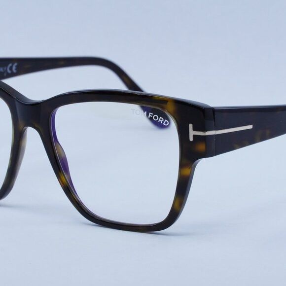 Tommy Hilfiger Tom Ford FT5745-B 052 Eyeglasses Havana 54mm Square Frame Size ONE SIZE - 9 Thumbnail