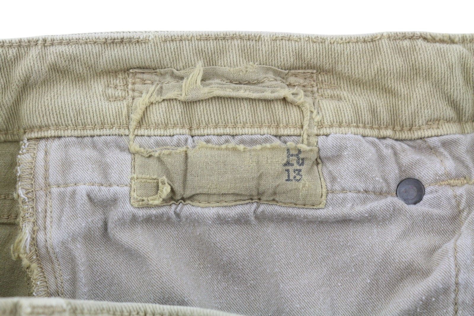 R13 BOY STRAIGHT 30 Khaki Stretch Faded Ankle Casual 86284 Size 30" / US 8 / IT 44 - 11 Thumbnail