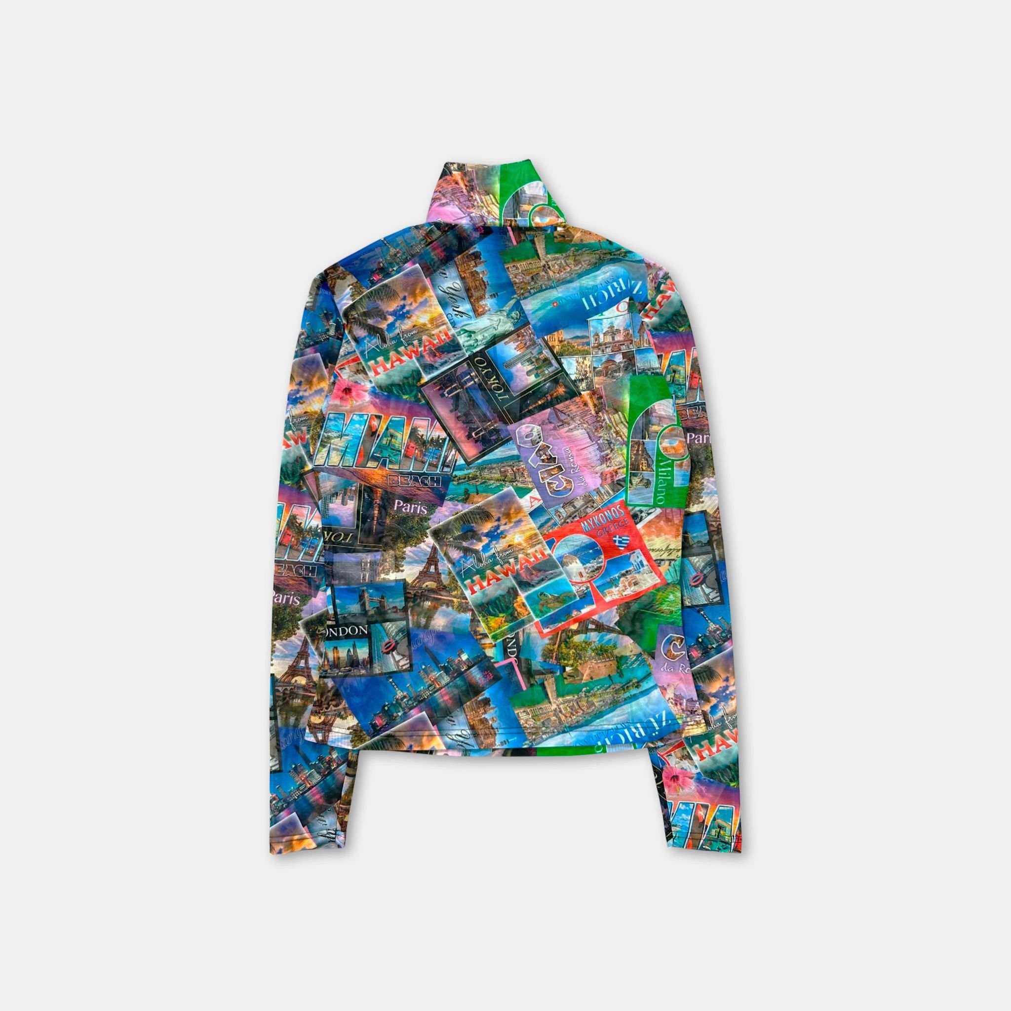 Balenciaga Balenciaga Postcard Print Mesh Long Sleeve Size US M / EU 48-50 / 2 - 7 Thumbnail
