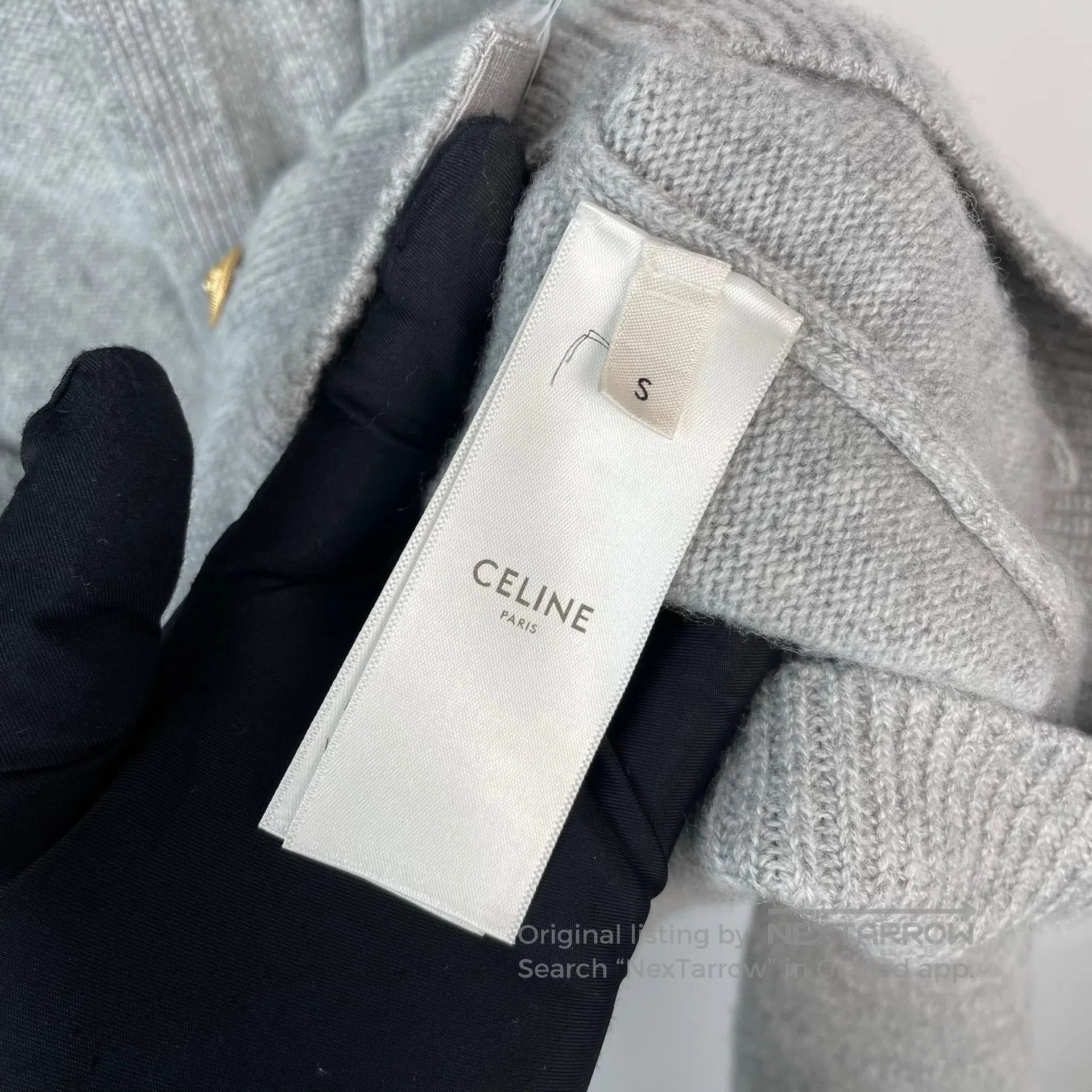 Celine CELINE Gray Triumph Gate Gold Button V-Neck Cardigan Jacke Size S / US 4 / IT 40 - 5 Thumbnail