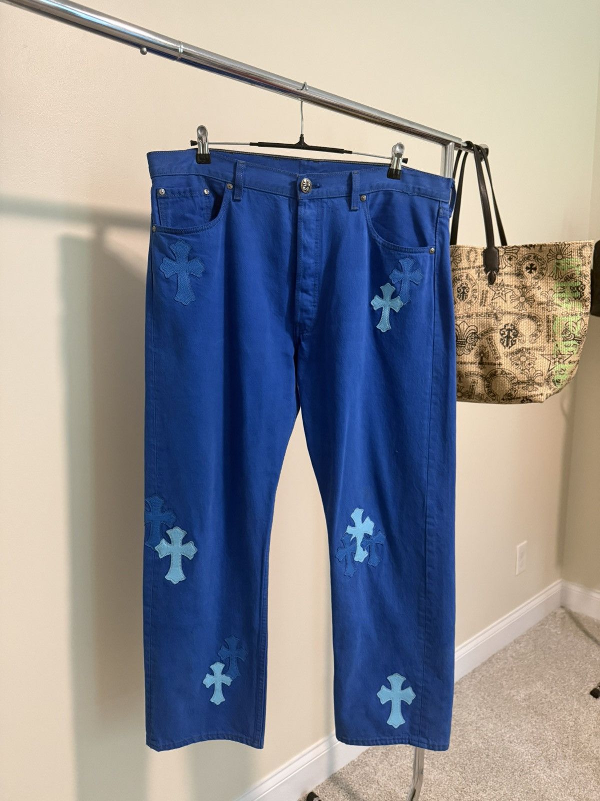Chrome Hearts Chrome Hearts Blue Cross Patch Levis Size US 36 / EU 52 - 8 Thumbnail