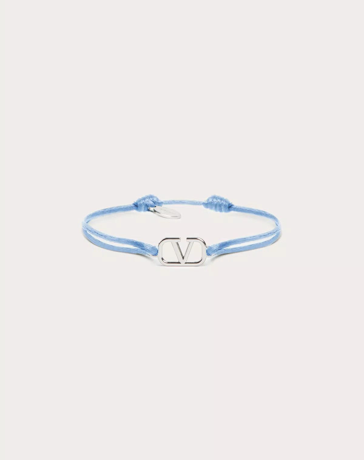 Valentino oc11z0725 Size:OS/ Signature Cotton Bracelet in Light Blue Size ONE SIZE - 1 Thumbnail