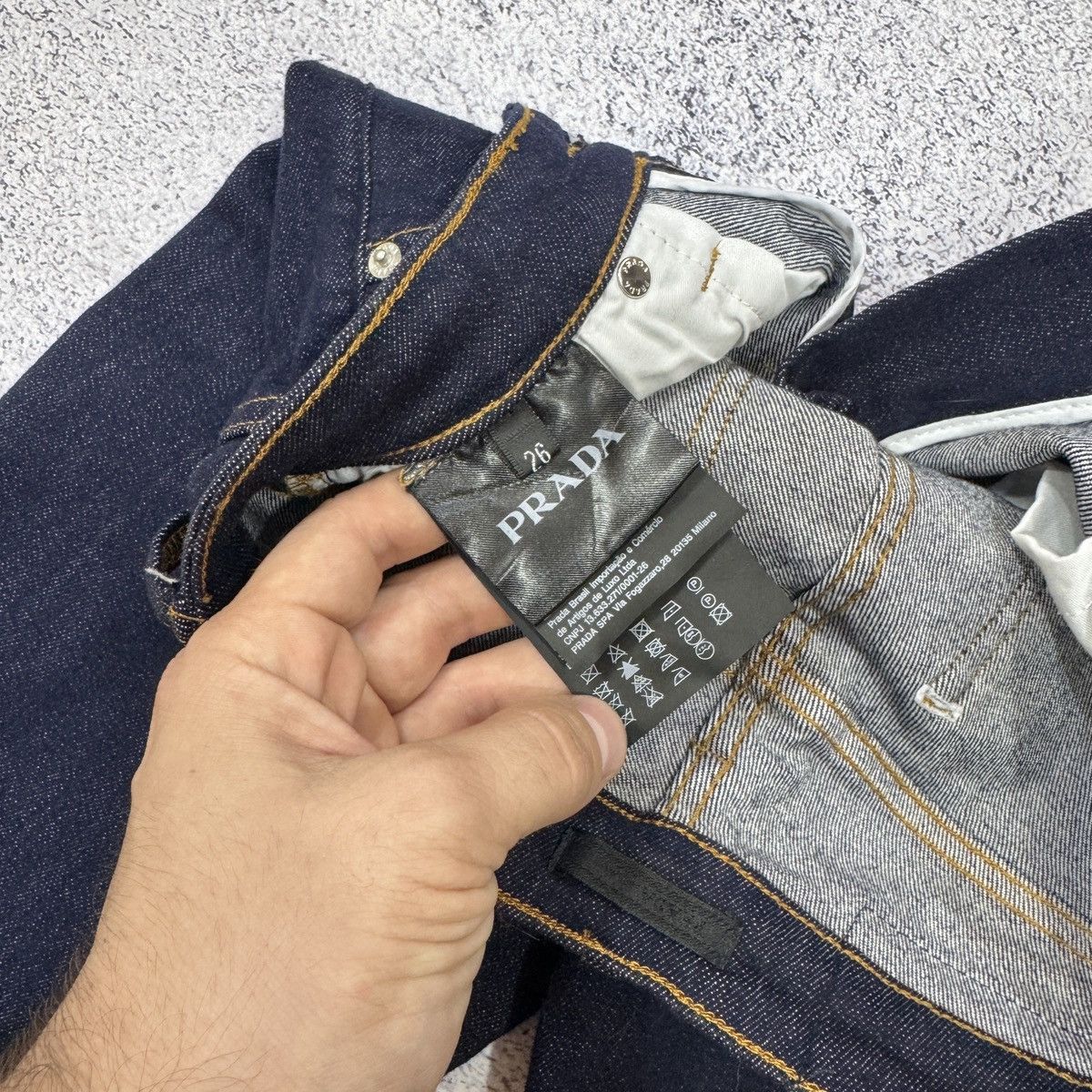 Prada Prada Dark Indigo Flared Jeans 26 size Size 26" / US 2 / IT 38 - 15 Thumbnail