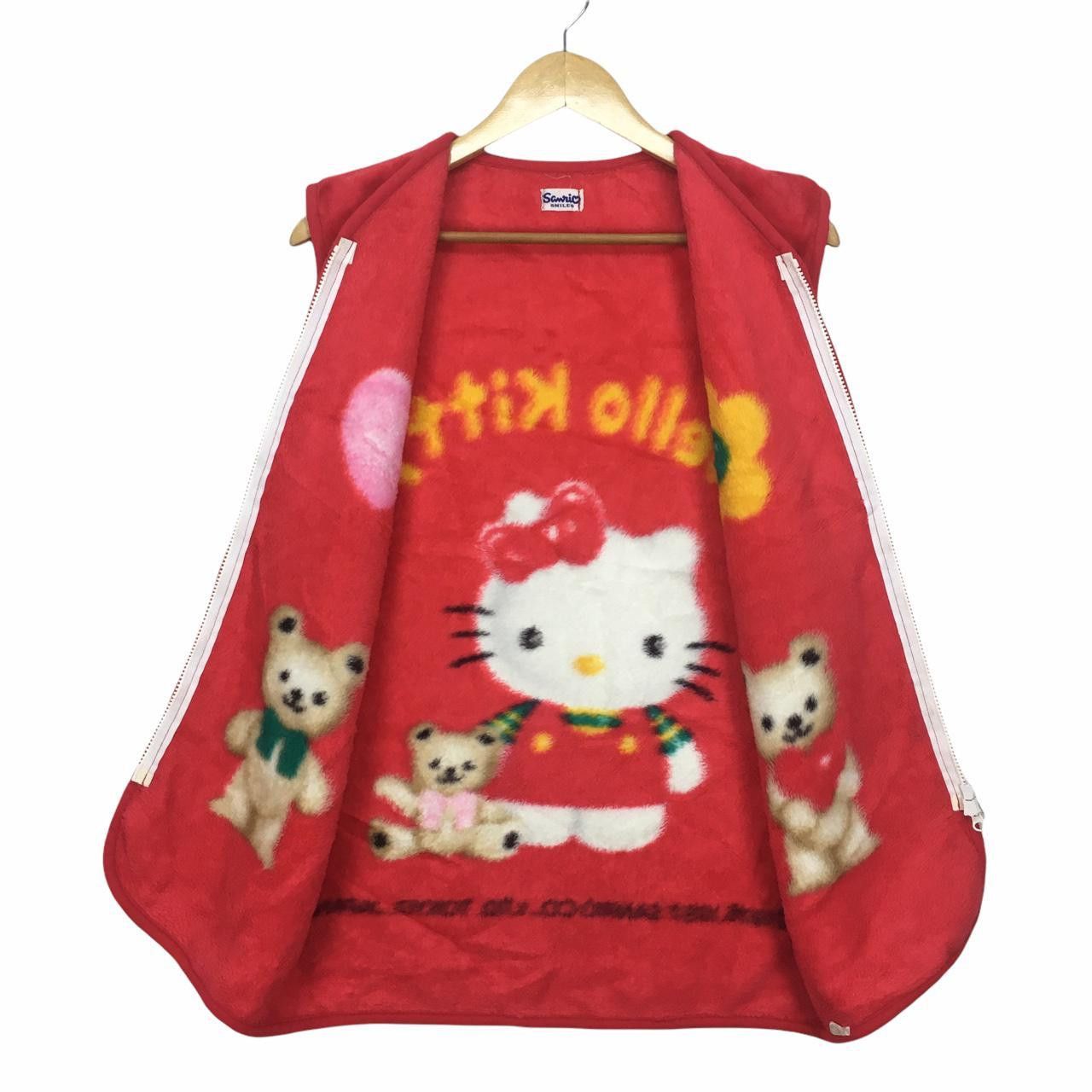 Vintage Vtg SANRIO SMILE Zip Up Fleece Sweater Big Logo Cartoon Size S / US 4 / IT 40 - 2 Thumbnail