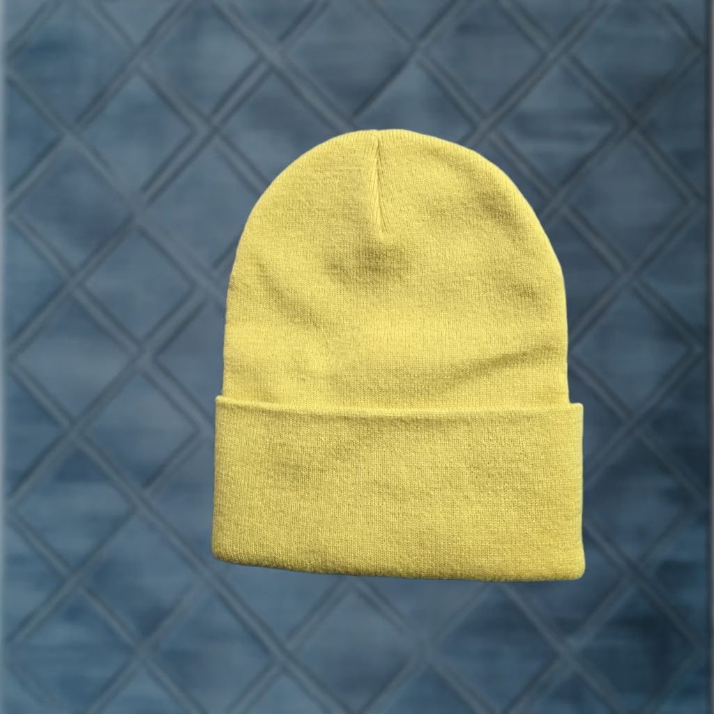 Carhartt Carhartt Beanie Hat Yellow Knit Ribbed Stretch Cuffed One Size Mens OSFA Winter Knit Acrylic Yellow Beanie Carhartt Size ONE SIZE - 1 Thumbnail