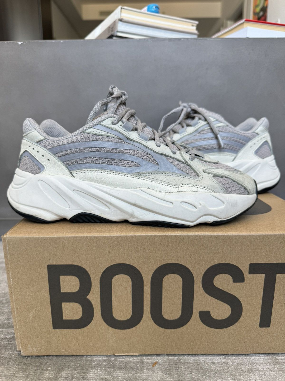image of Adidas Yeezy 700 Static - Size 7.5 Shoes in Grey, Men's