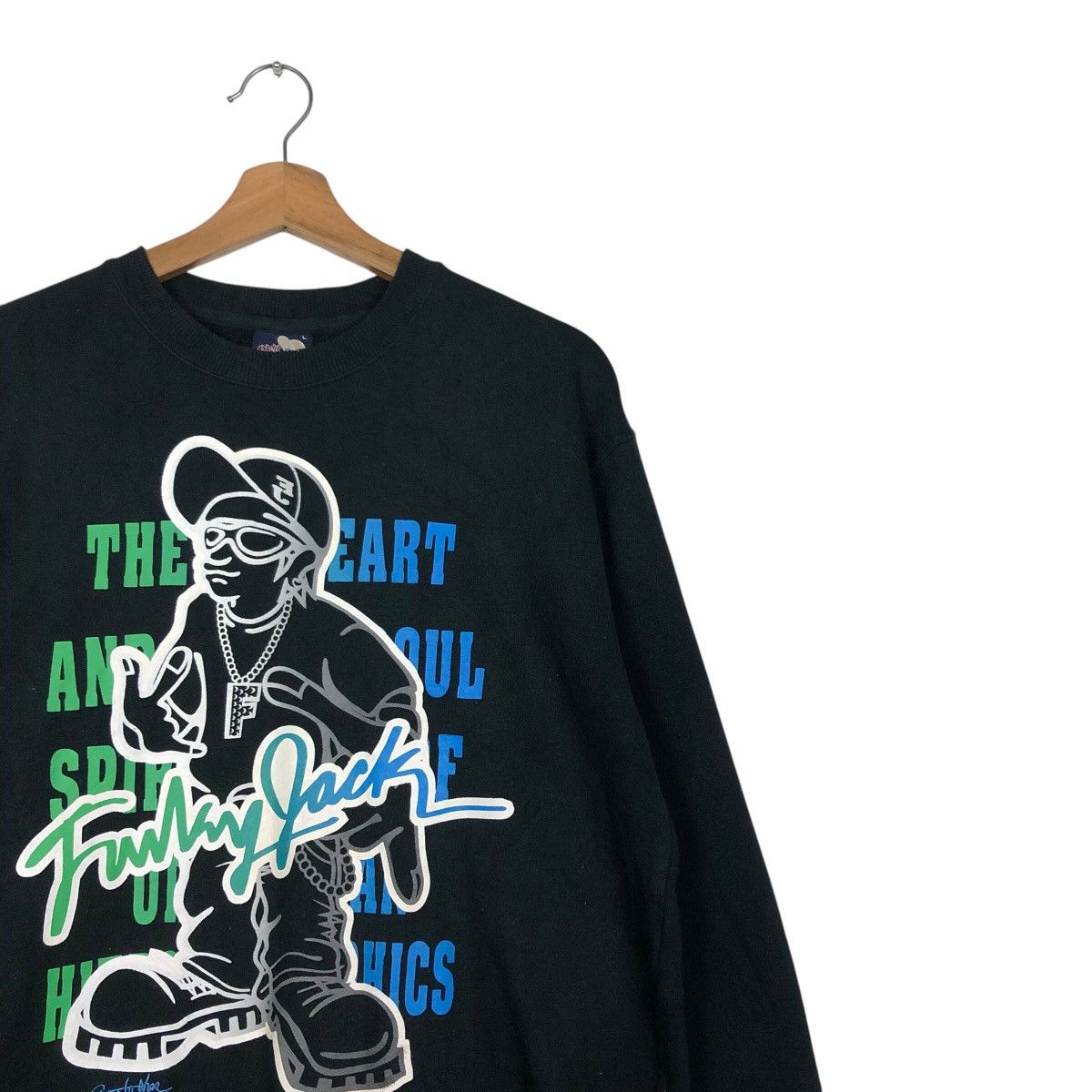 Japanese Brand 📌Vintage Sweatshirt Grass Hither Full Print Skate Style Size US L / EU 52-54 / 3 - 7 Thumbnail